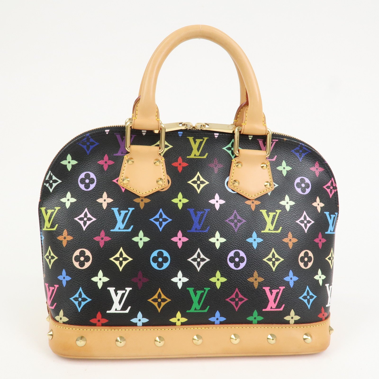 Louis Vuitton Monogram Multicolor Alma Hand Bag Noir M92646