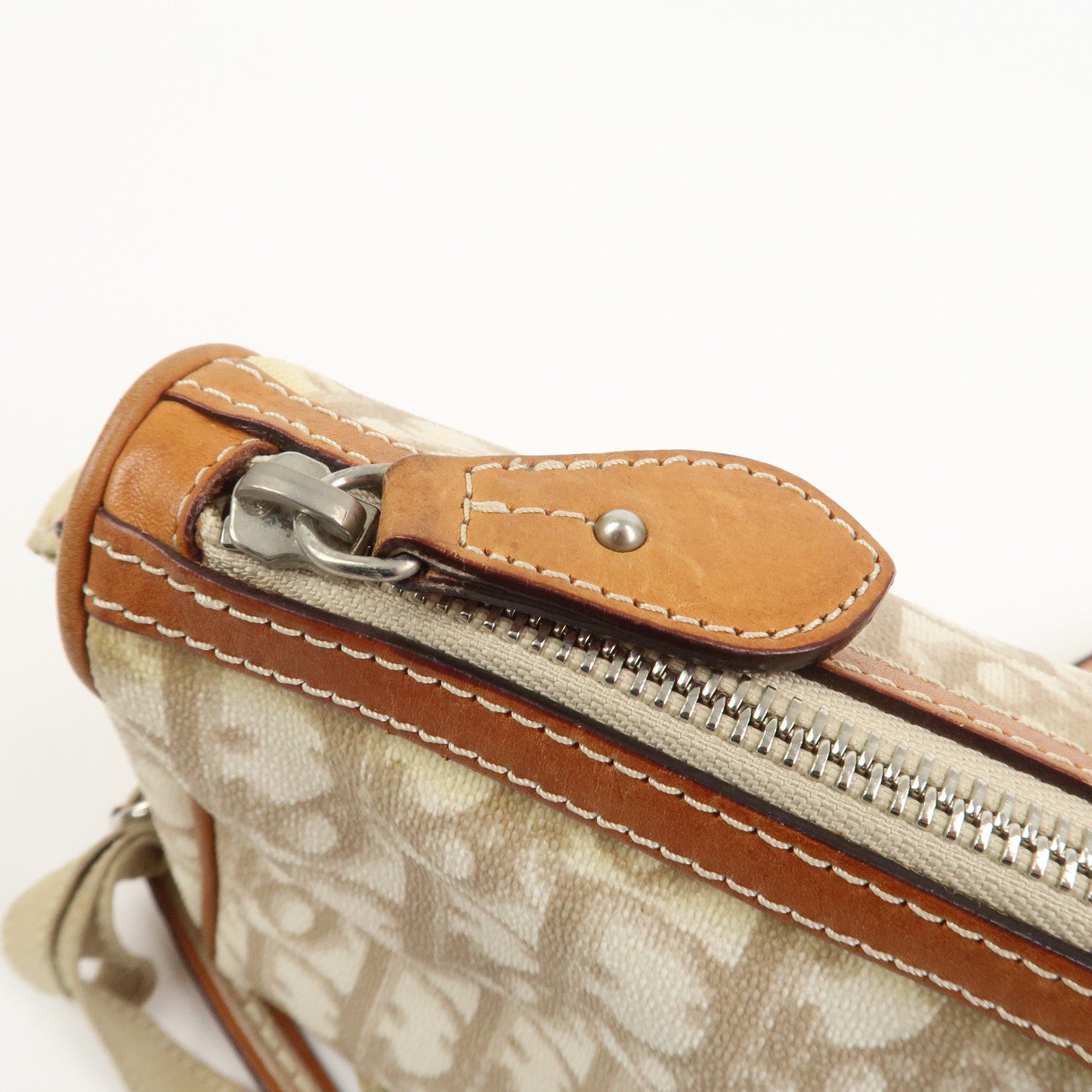 Christian Dior Trotter Romantic PVC Canvas Leather Shoulder Bag