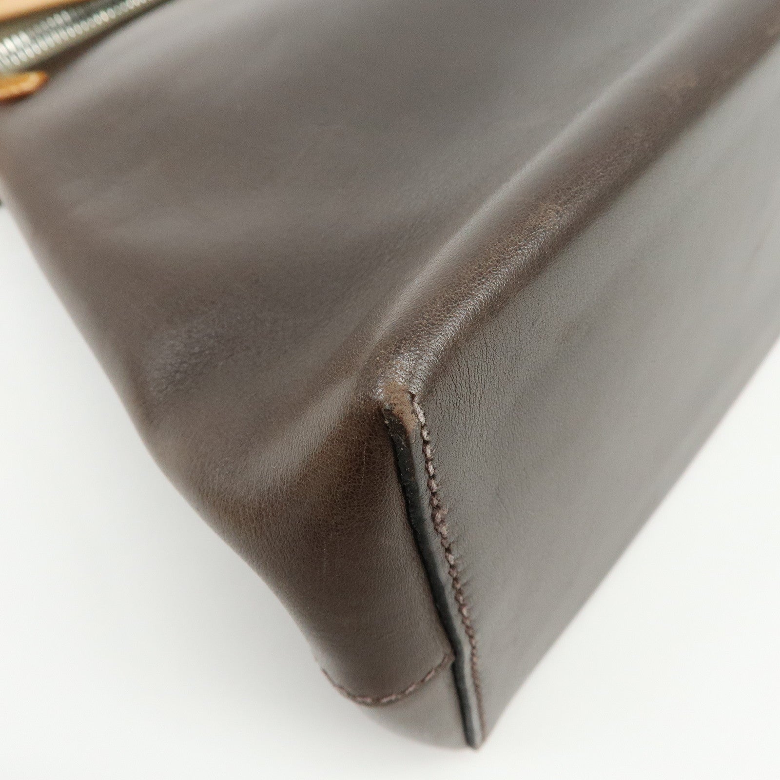 HERMES Yo Bag Crinoline Calf Leather ▢G Stamped Shoulder Bag Brown