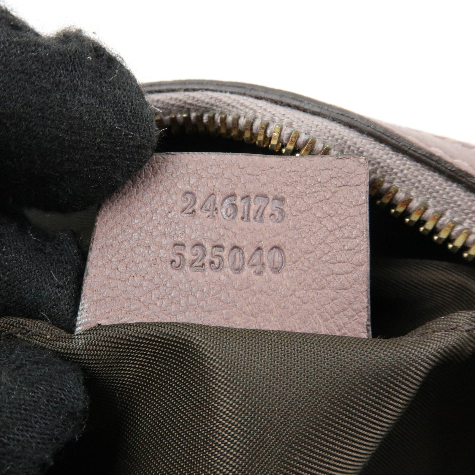 GUCCI Bamboo Leather Cosmetic Case Pouch Light Purple 246175