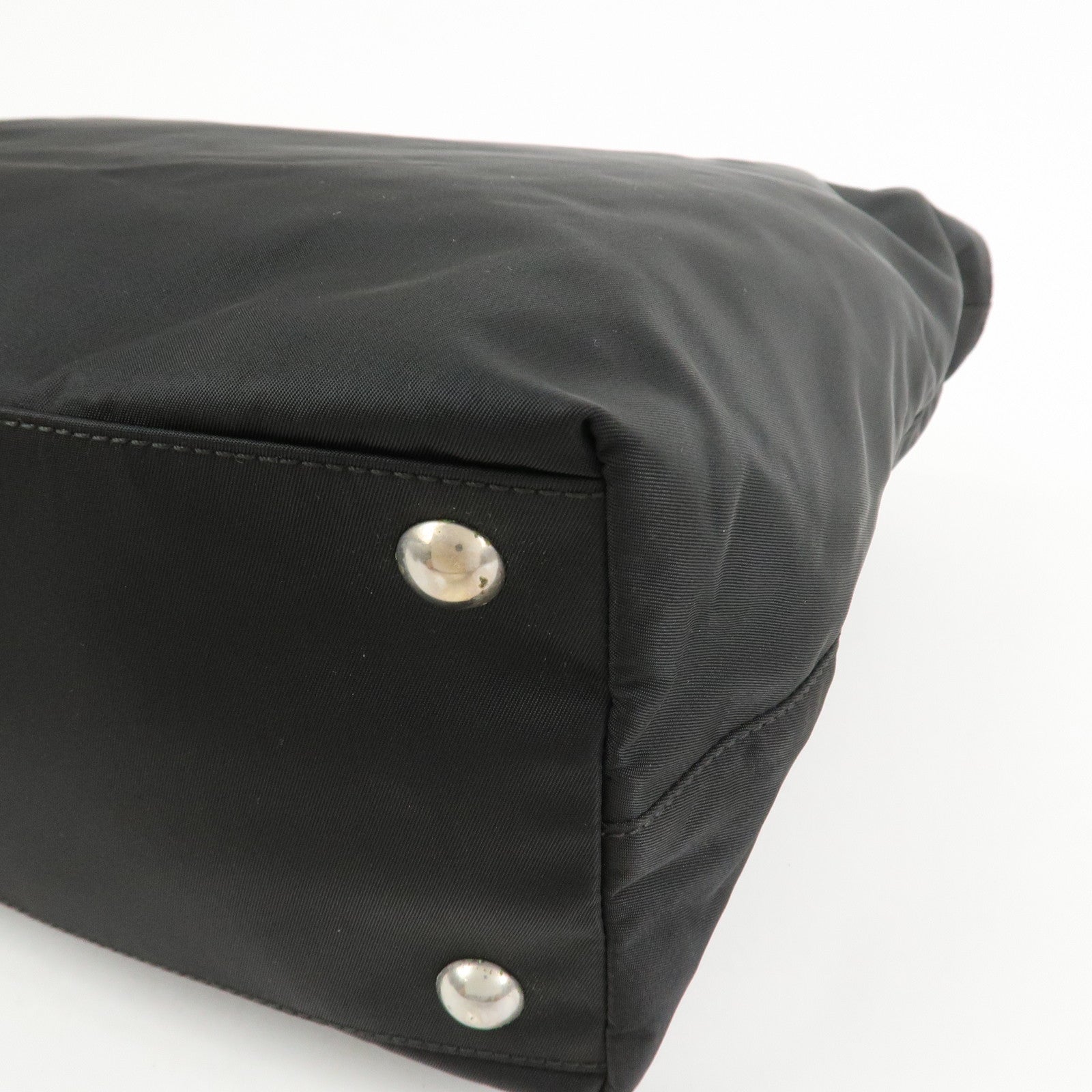 PRADA Nylon Patent Leather 2Way Bag Shoulder Bag Black BN1106