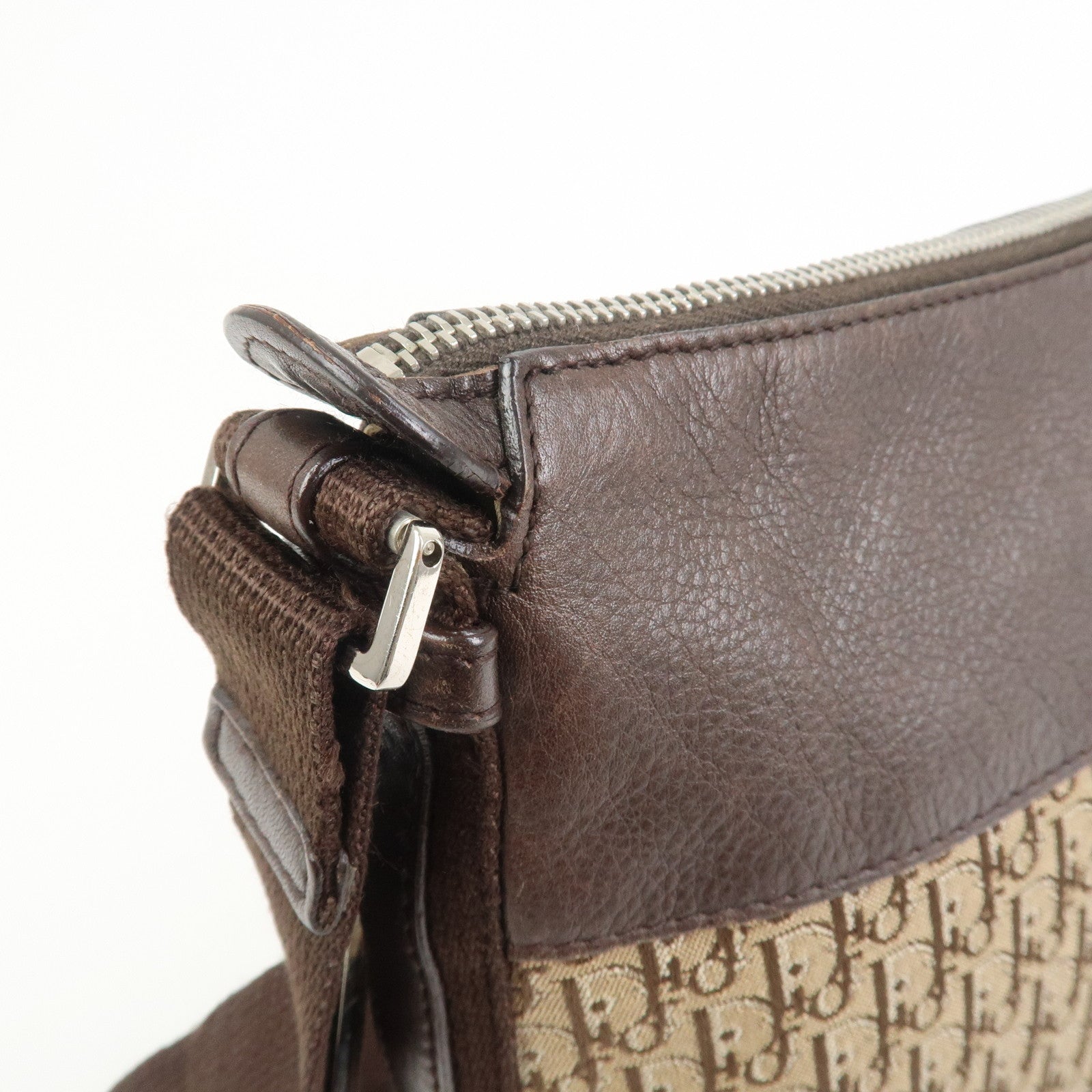 Christian Dior Street Chic Trotter Canvas Leather Shoulder Bag