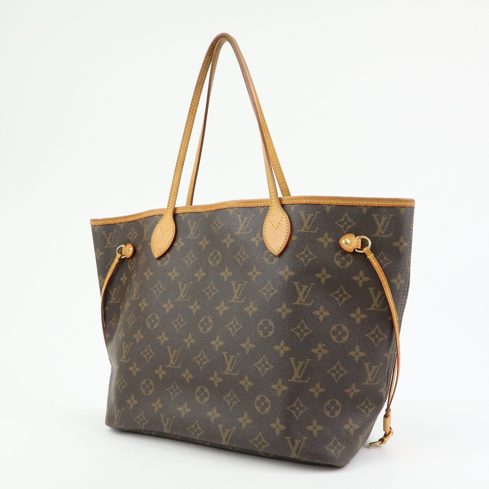 Louis Vuitton Monogram Neverfull MM Tote Shoulder Bag Brown M40156
