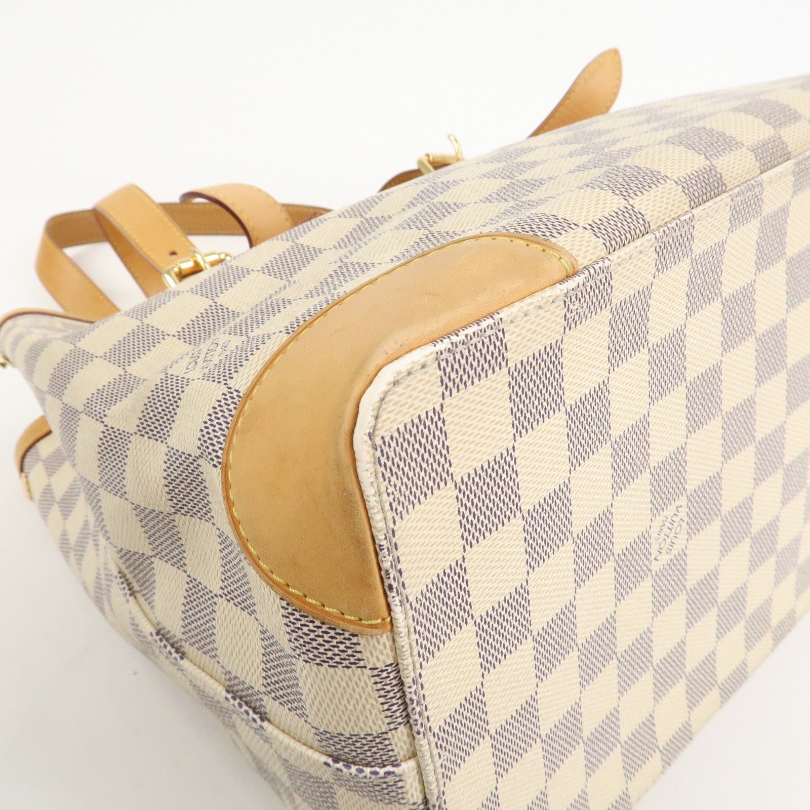 Louis Vuitton Damier Azur Hampstead MM Canvas Hand Bag N51206