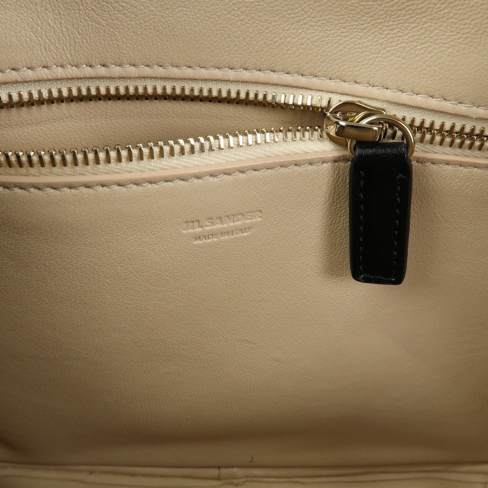 JIL SANDER Leather 2Way Bag Hand Bag Shoulder Bag Pouch Black
