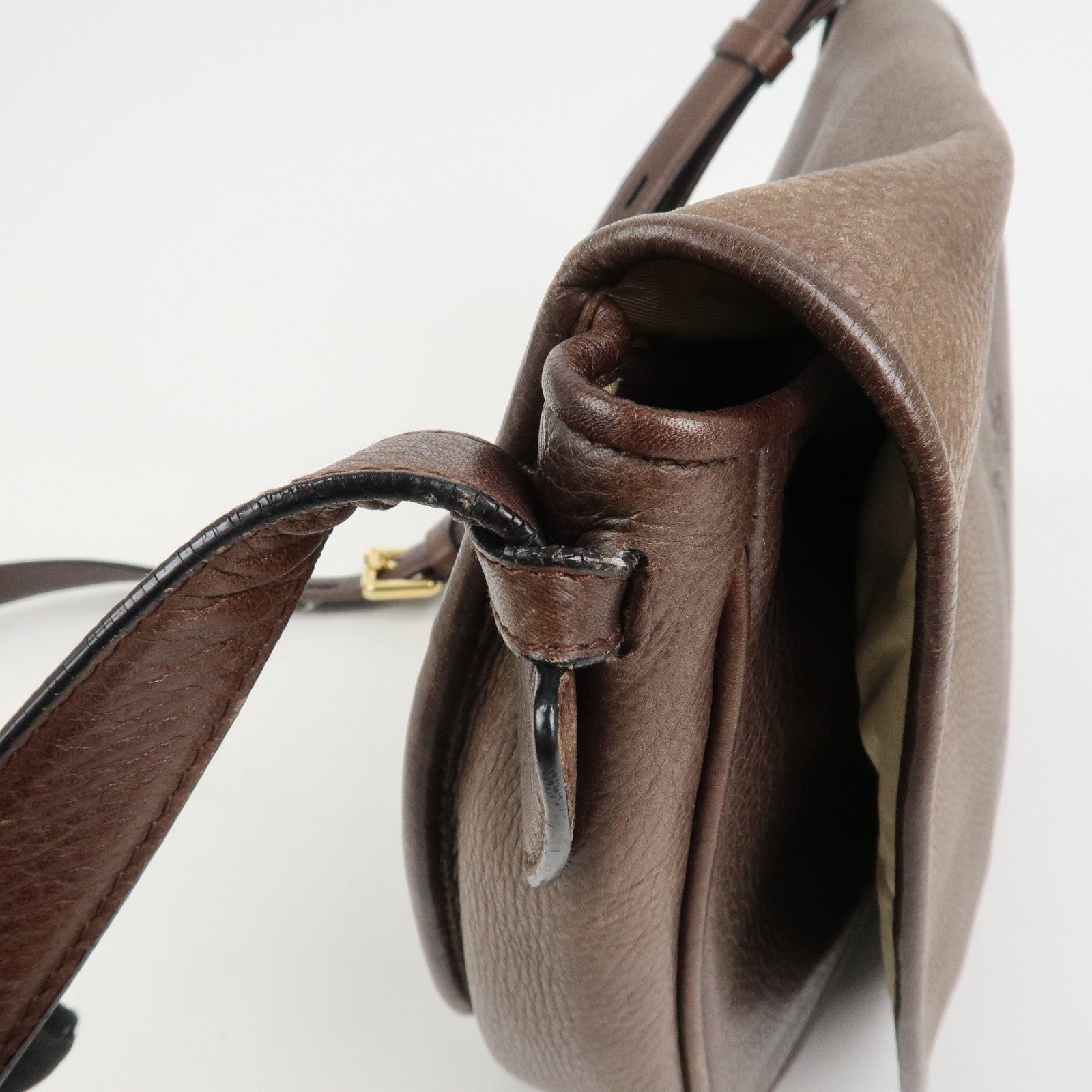 LOEWE Heritage Leather Shoulder Bag Cross Body Bag Brown