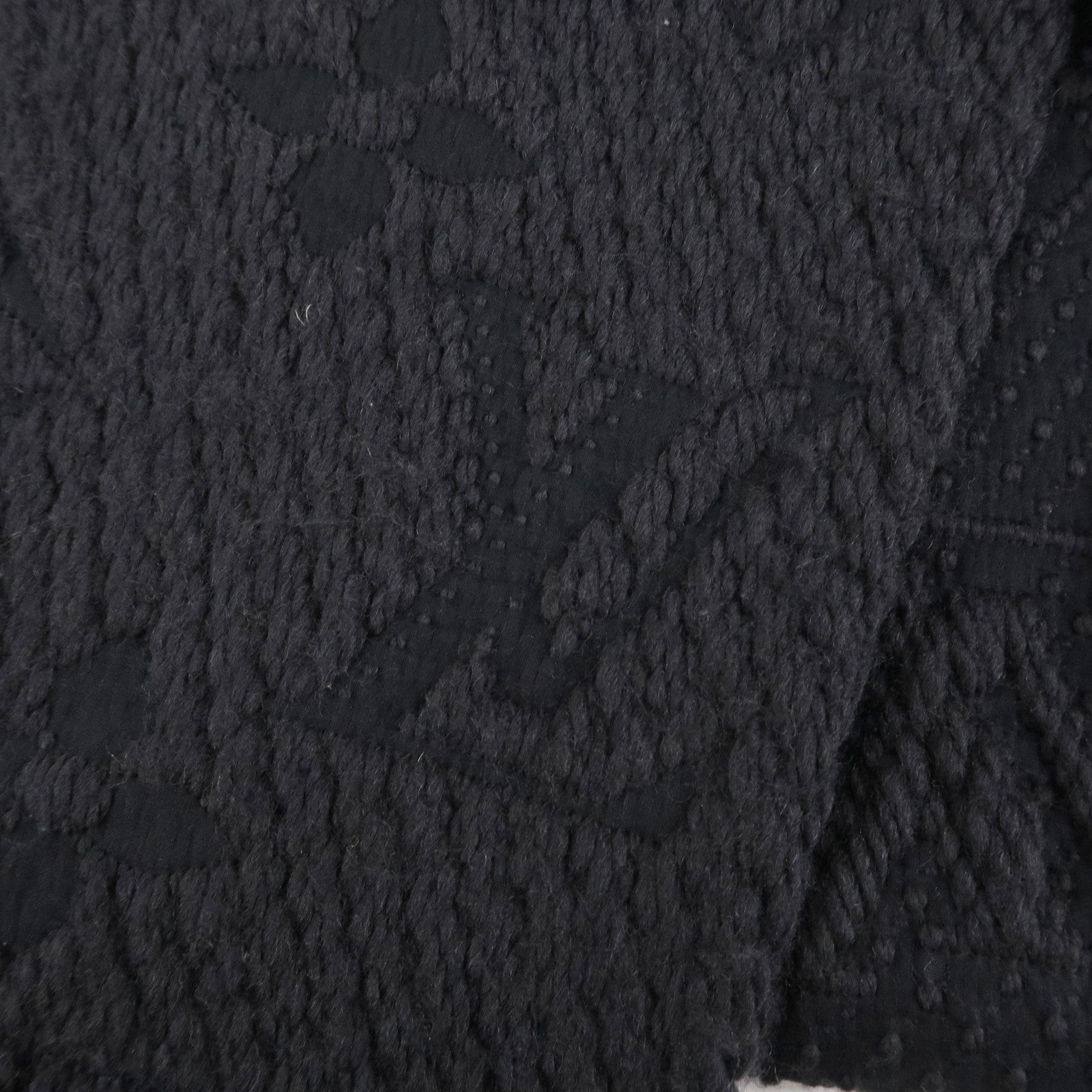 Louis Vuitton Echarpe Logomania Wool Silk Scarf Black M72431