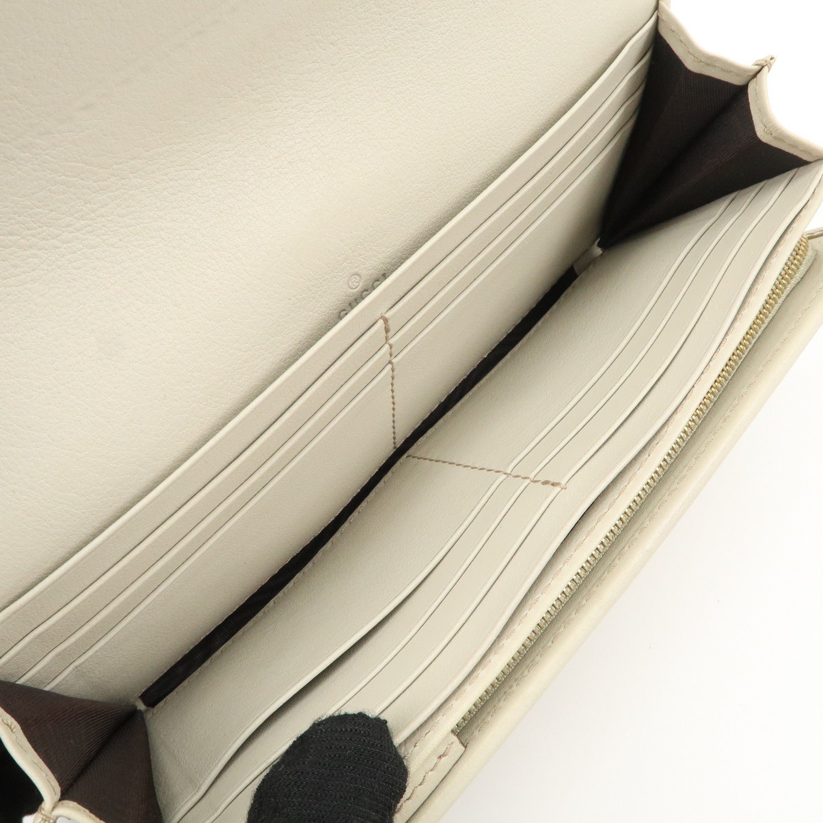 GUCCI Interlocking G Guccissima Leather Bi-fold Long Wallet 232431 Used