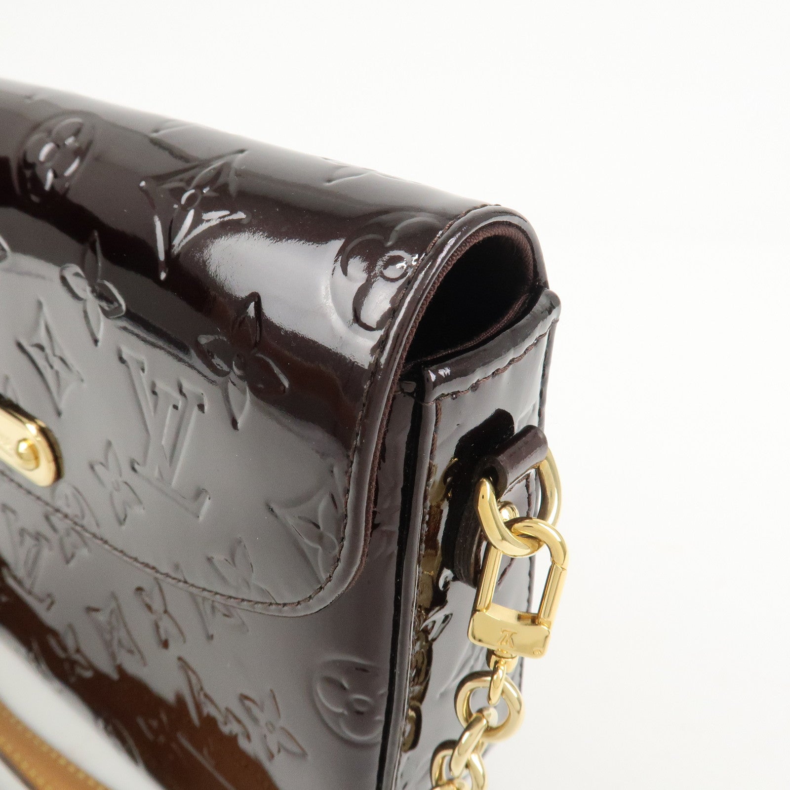 Louis Vuitton Vernis Leather Rodeo Drive Hand Bag Amarante M93598