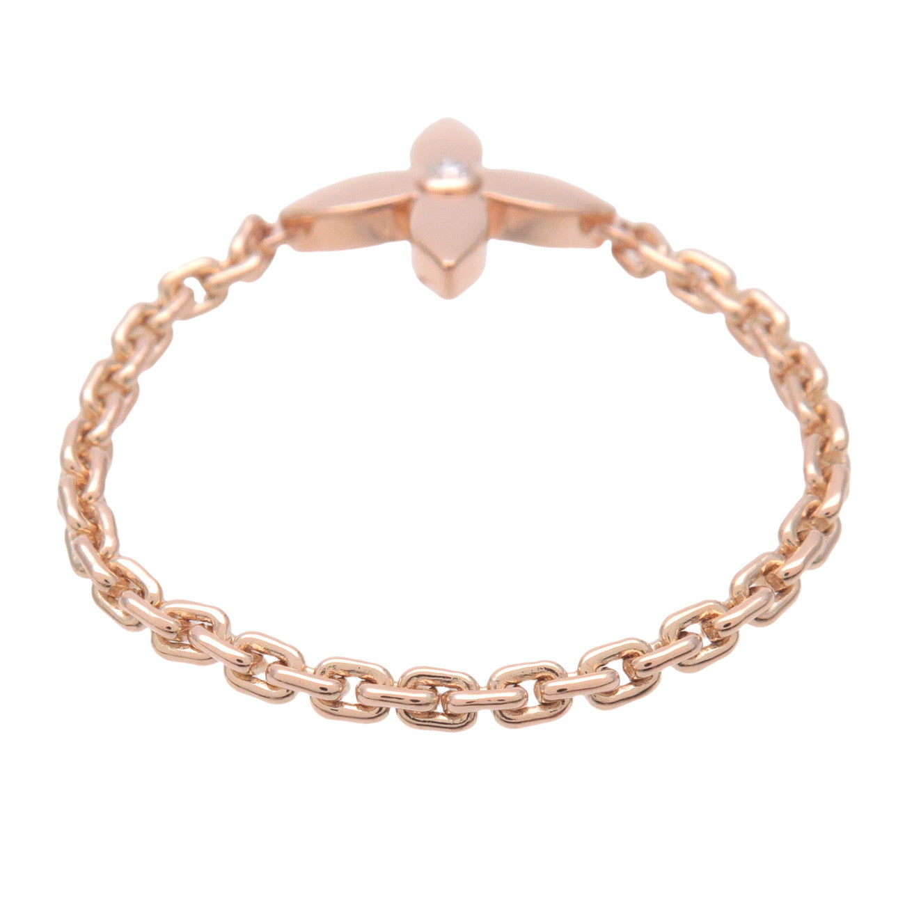 Louis Vuitton Bague Chain Idylle Blossom 1P Diamond Ring #56 Q9K64F