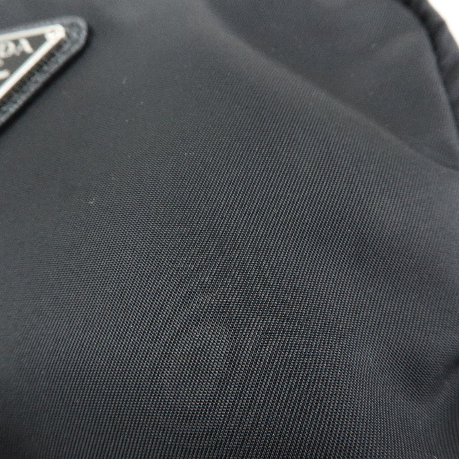 PRADA Triangle Logo Re-Nylon Saffiano Leather Cosmetic Pouch 1NE693