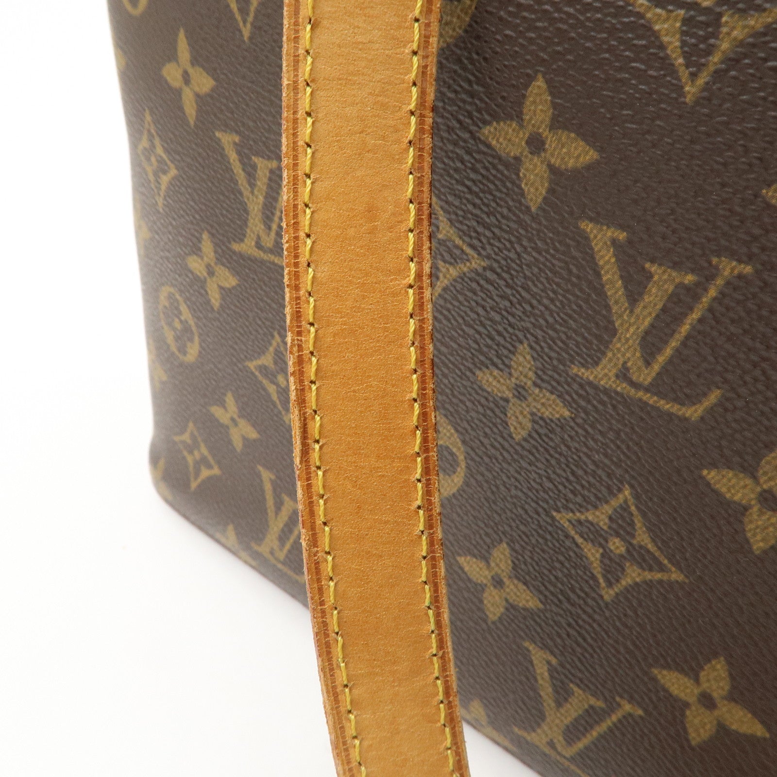 Louis Vuitton Monogram Luco Tote Bag Hand Bag Brown M51155 Used