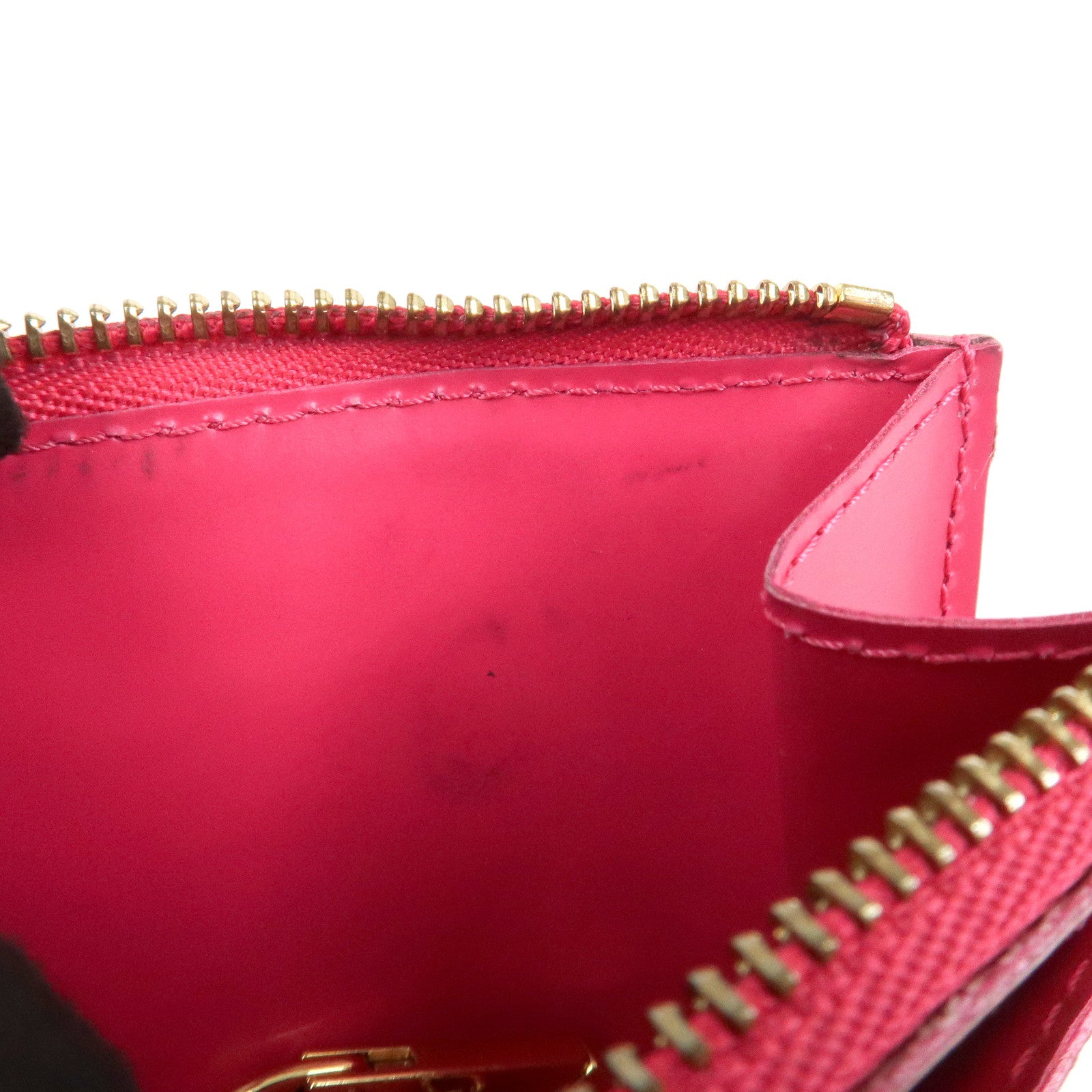 Louis Vuitton Monogram Vernis Leather Pochette Cles NM Pink M93637
