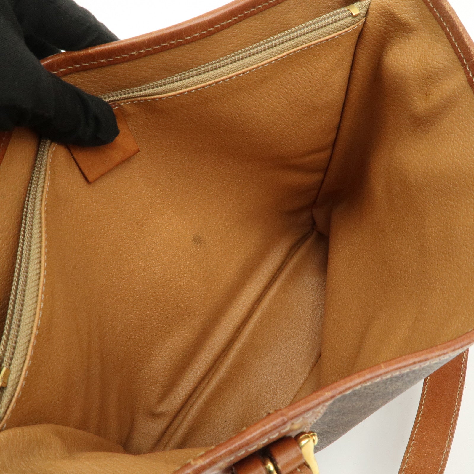 CELINE Macadam PVC Leather Shoulder Bag Tote Bag Brown