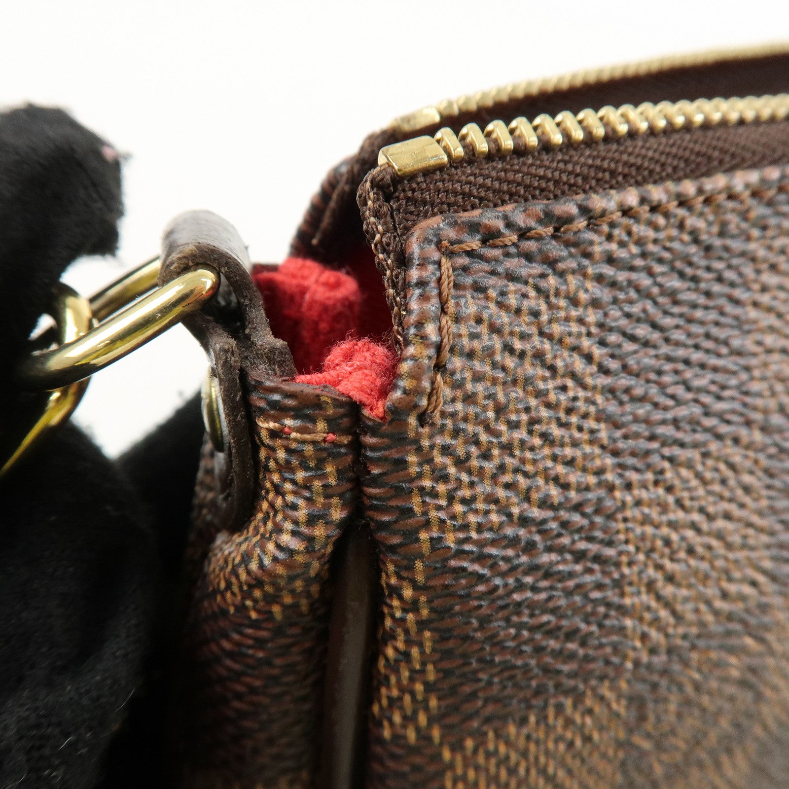 Louis Vuitton Damier Eva 2Way Hand Bag Shoulder Bag Damier Ebene N55213 Used