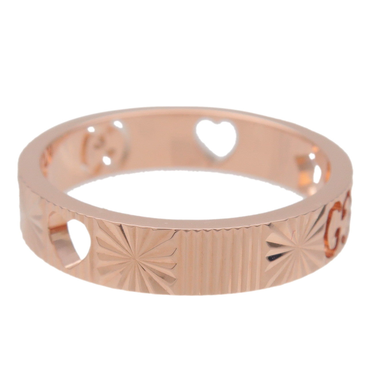 GUCCI Icon Amore Ring K18PG 750PG Rose Gold #52 US6 EU52 HK13