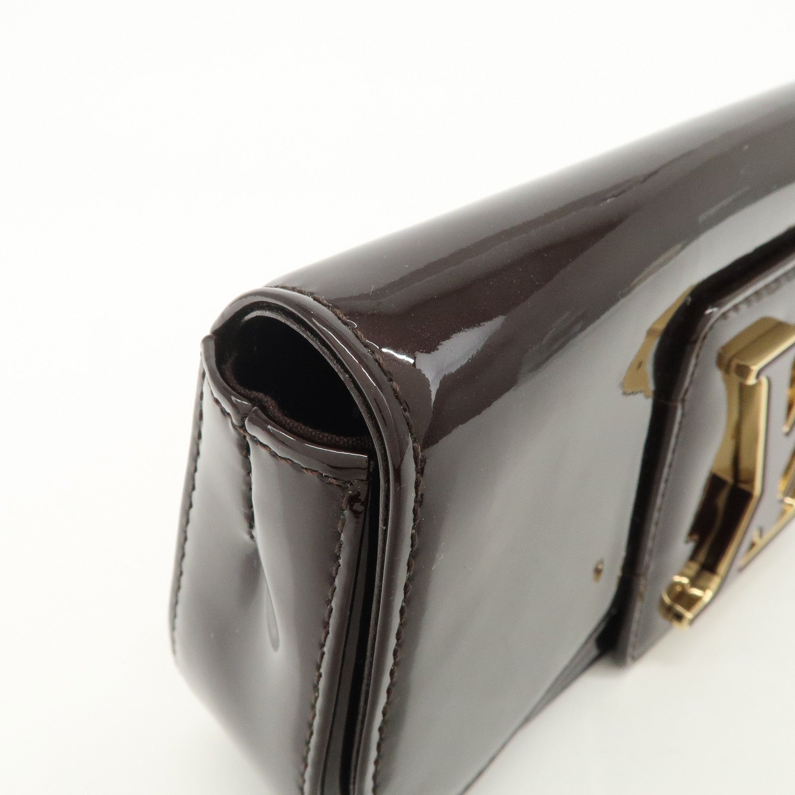 Louis Vuitton Vernis Pochette Sobe Clutch Bag Amarante M93490