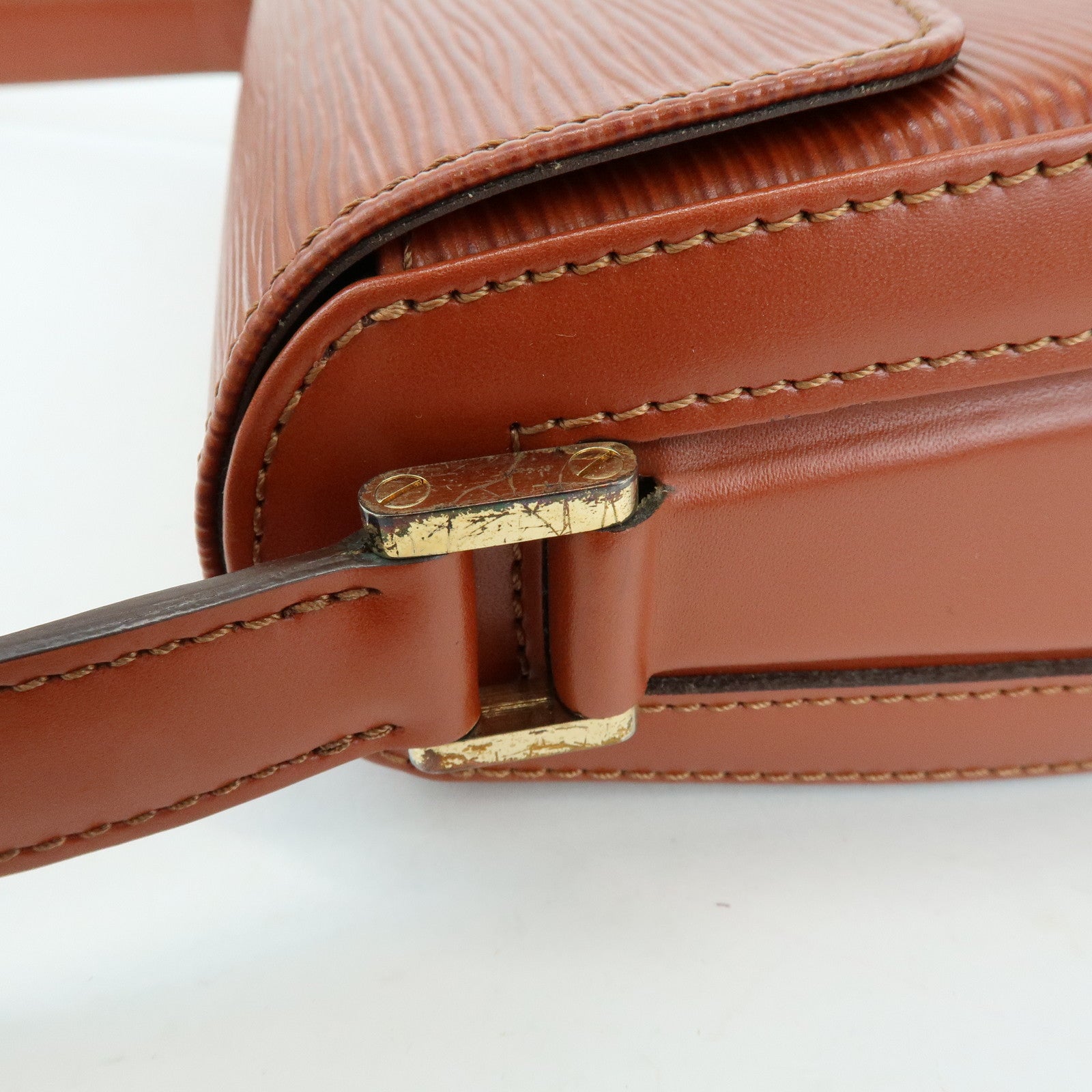 Louis Vuitton Epi Leather Buci Shoulder Bag Kenya Brown M52203