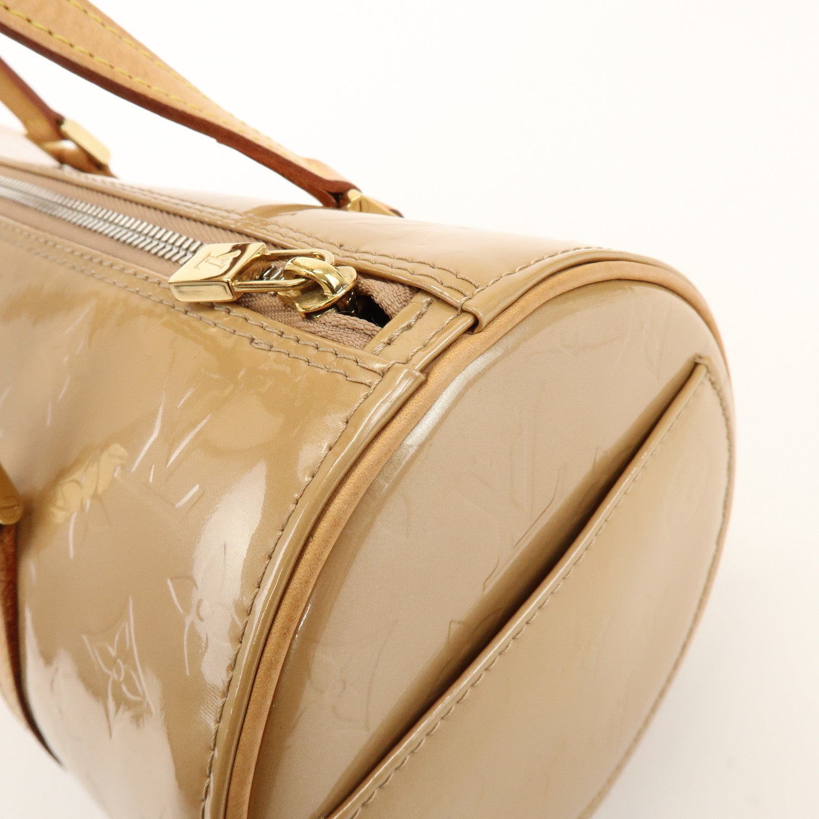Louis Vuitton Monogram Vernis Bedford Hand Bag Noisette M91329