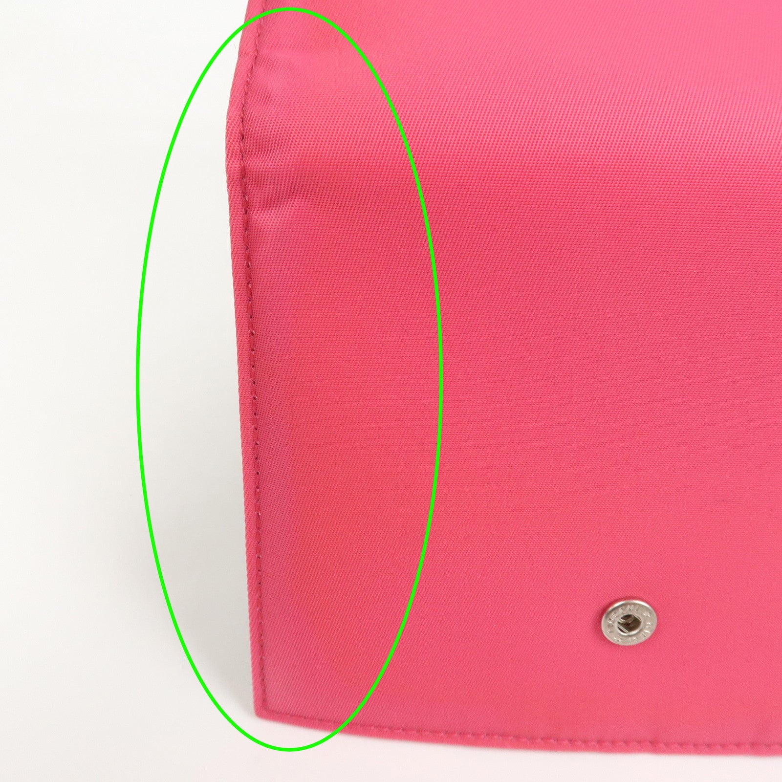 PRADA Triangle Logo Tessuto Nylon Mini Compact Wallet Neon Pink