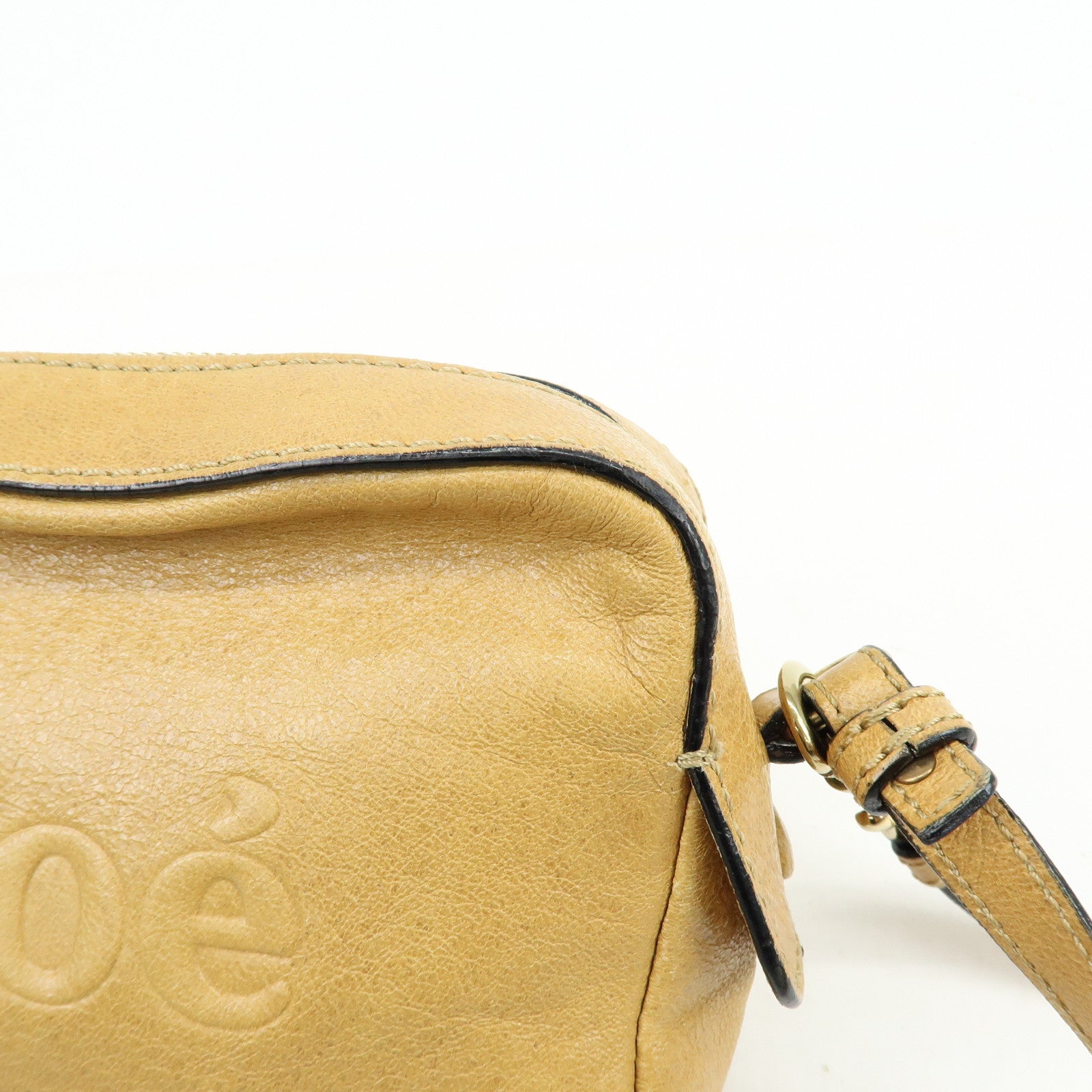 Chloe Shadow Leather 2Way Bag Shoulder Bag Light Brown