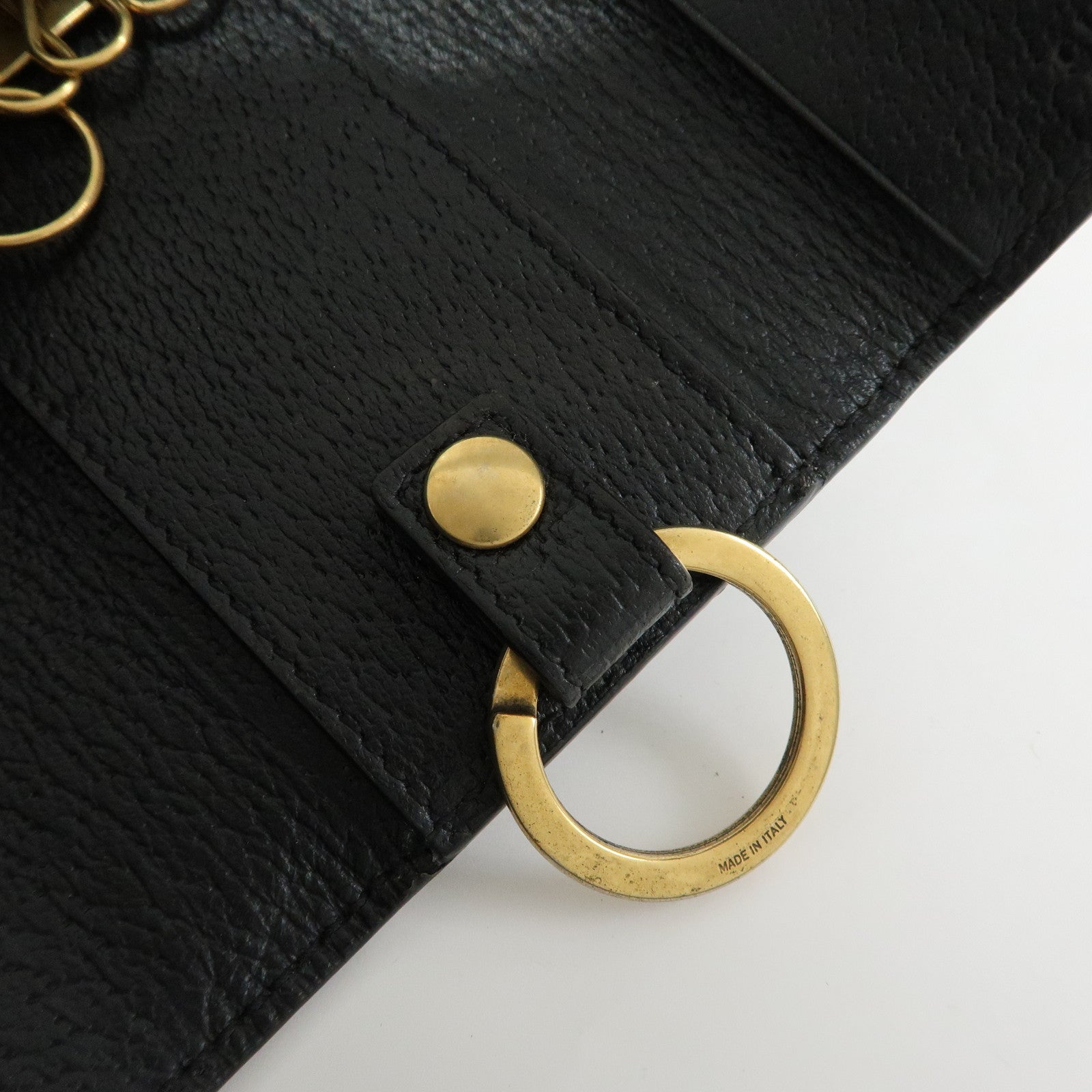 GUCCI GG Marmont Leather 6 Rings Key Case Key Holder Black 435305