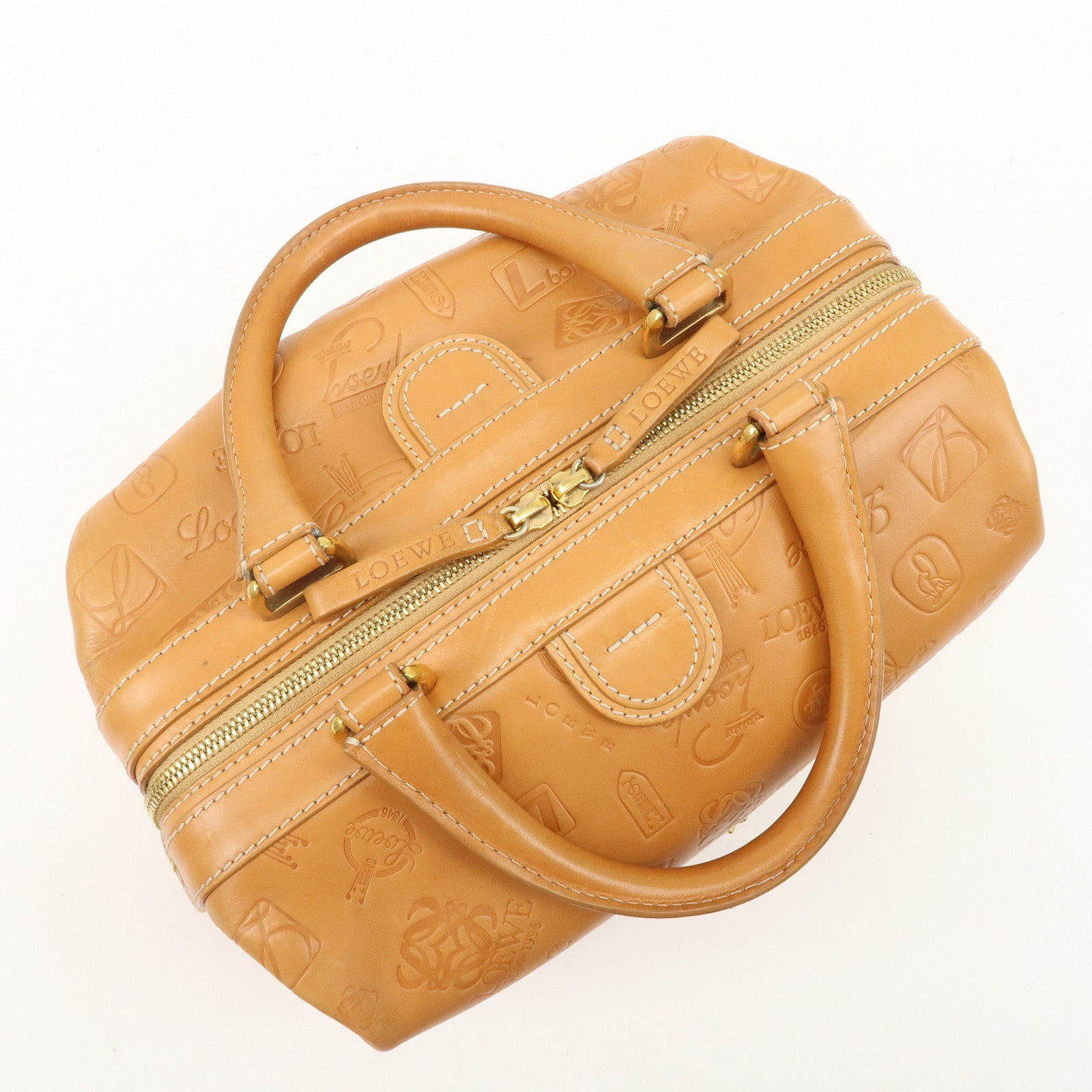 LOEWE Leather Doctor's Bag Boston Bag 160th Anniversary Used