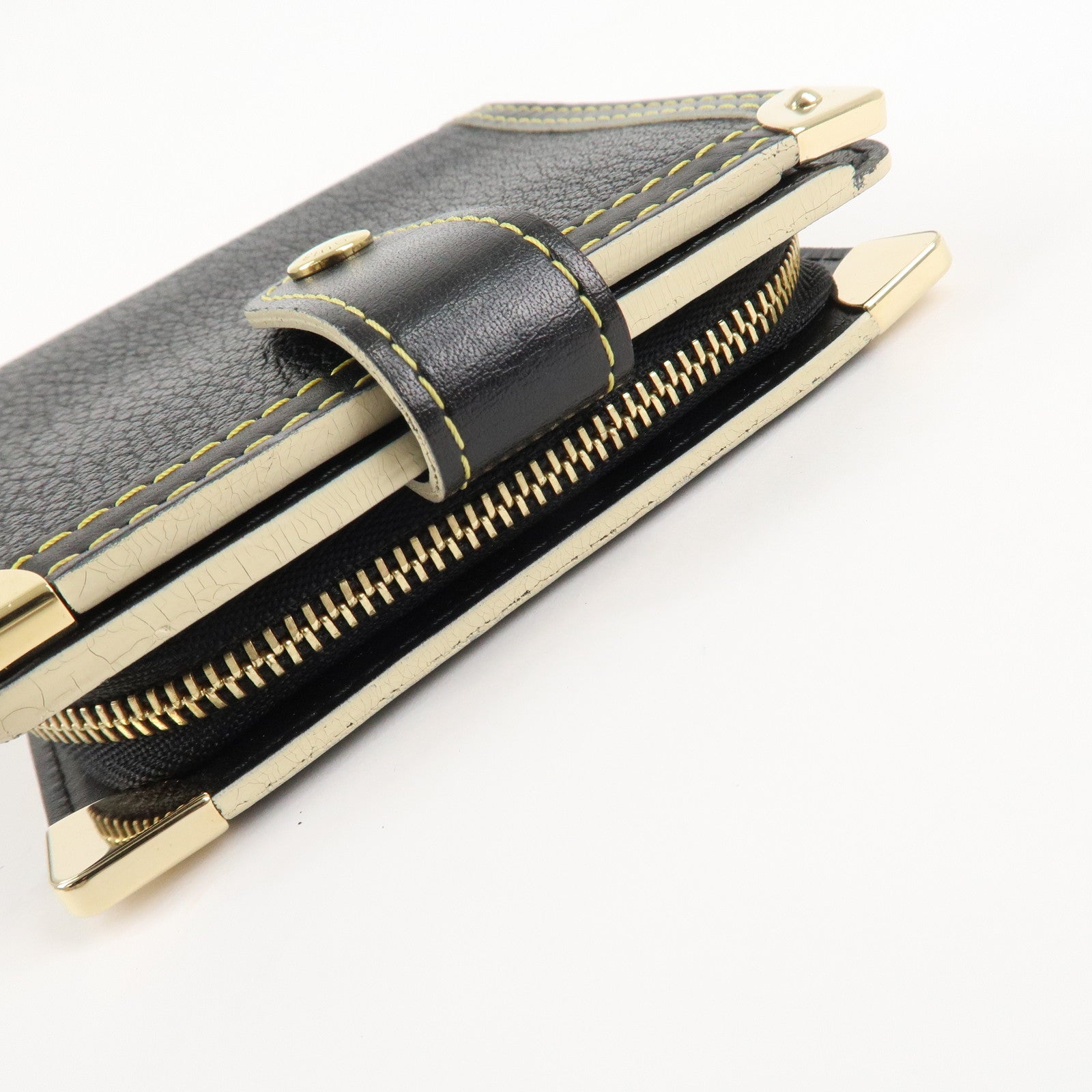 Louis Vuitton Suhali Compact Zip Bi-fold Wallet Noir M91828 Used