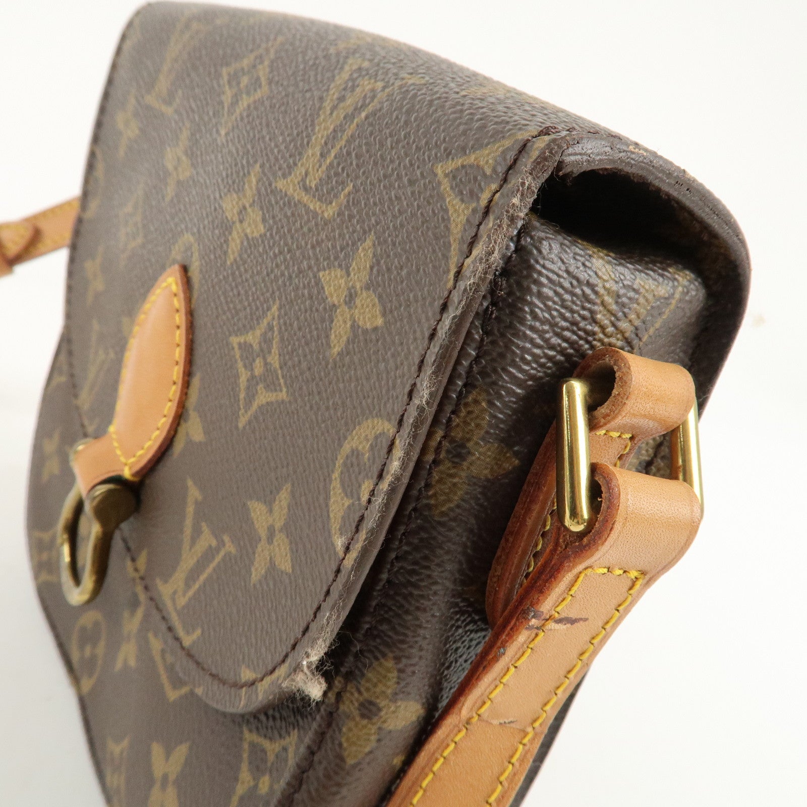 Louis Vuitton Monogram Saint Cloud MM Shoulder Bag Brown M51243 Used