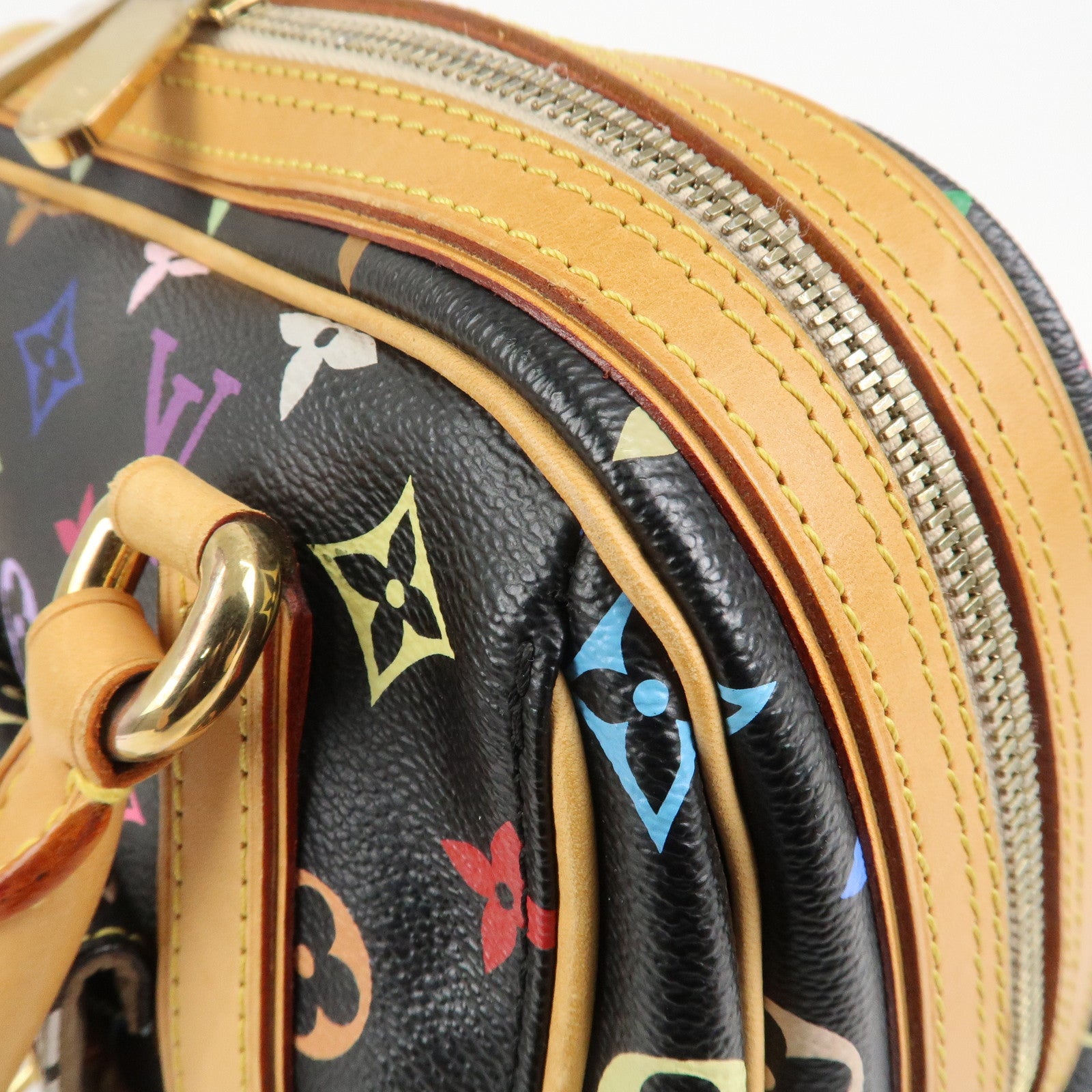 Louis Vuitton Monogram Multicolor Priscilla Hand Bag Noir M40097 Used