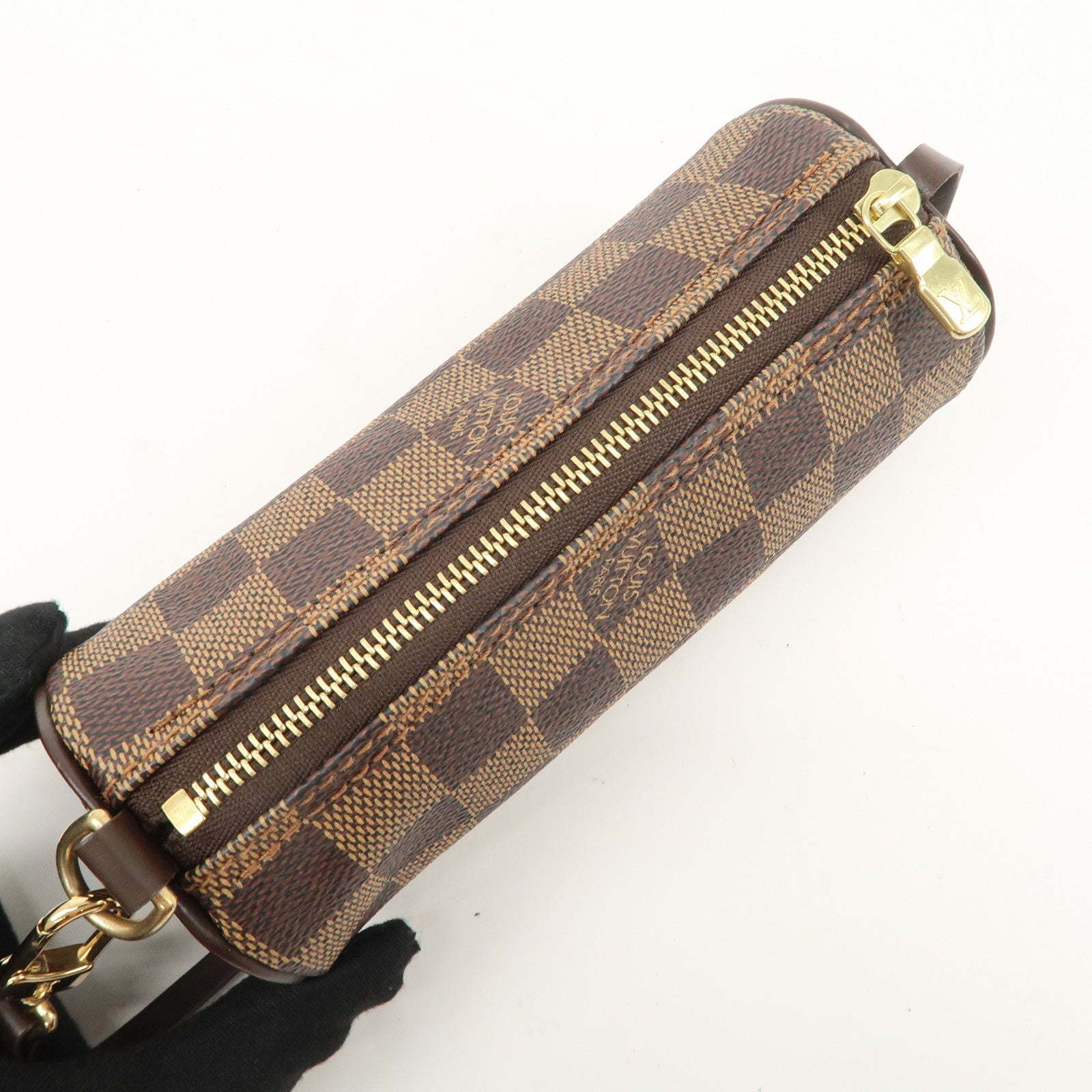 Louis Vuitton Damier Ebene Pouch for Papillon Bag Brown Used