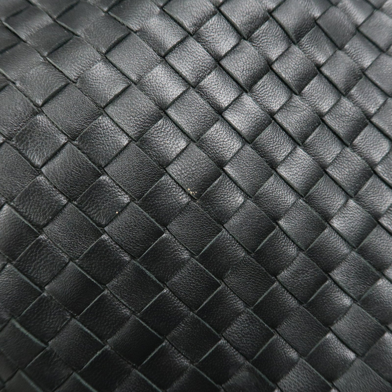 BOTTEGA VENETA Hobo Intrecciato Leather Shoulder Bag Black 115654 Used