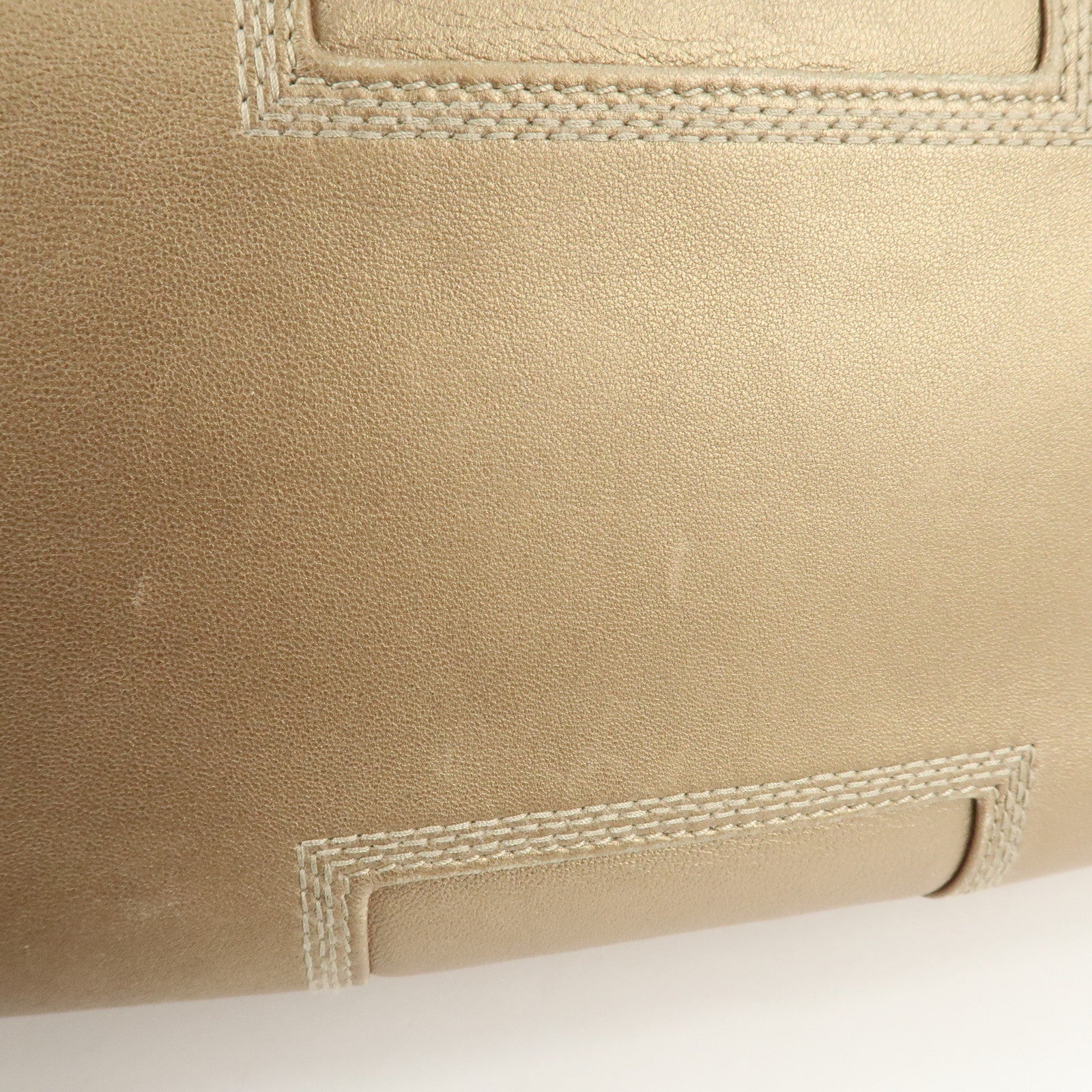 LOEWE Anagram Leather Amazona 28 Hand Bag Boston Bag Gold Used