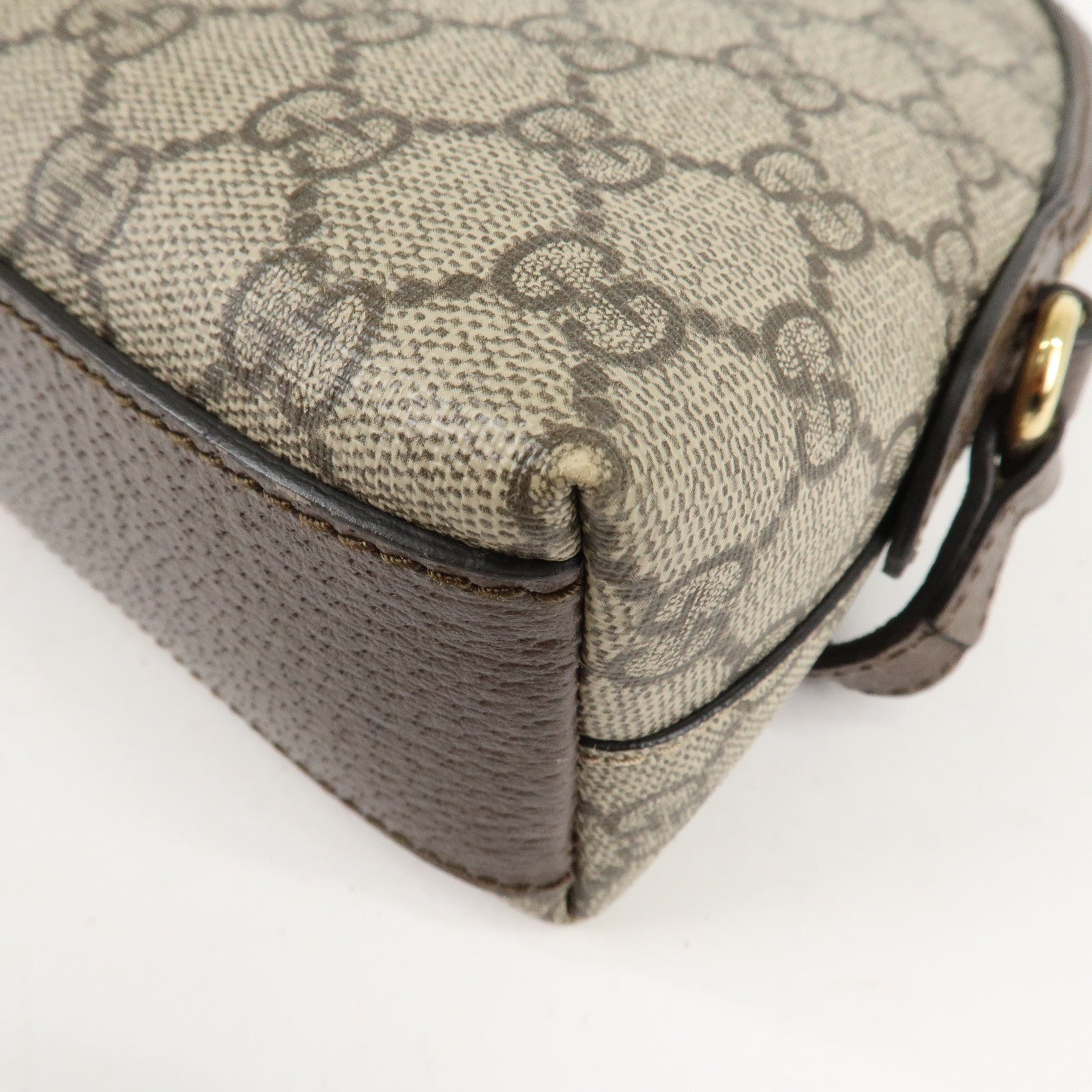 GUCCI Ophidia GG Supreme Sherry Leather Shoulder Bag 499621 Used