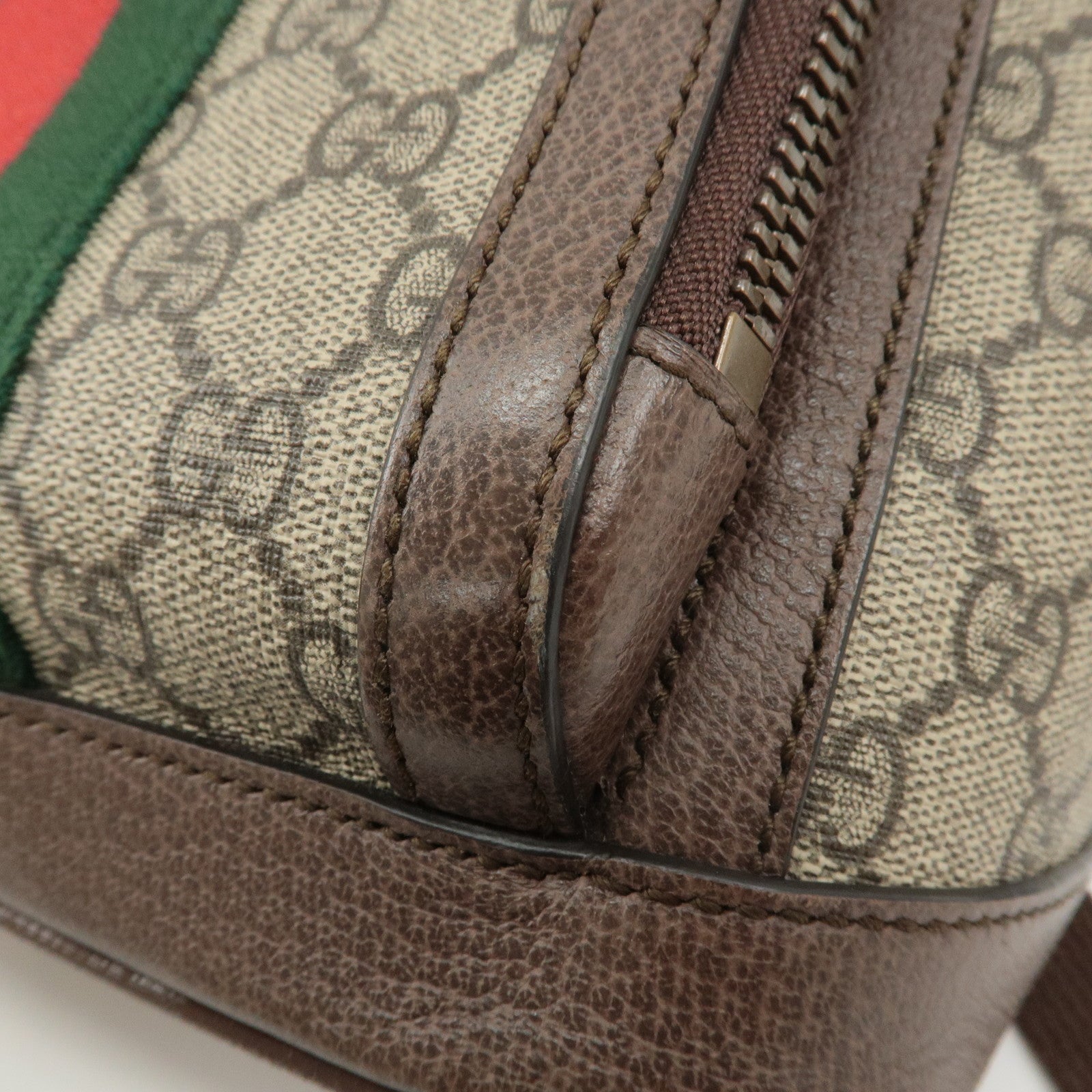 GUCCI Ophidia Sherry GG Supreme Leather Small Backpack 547965 Used