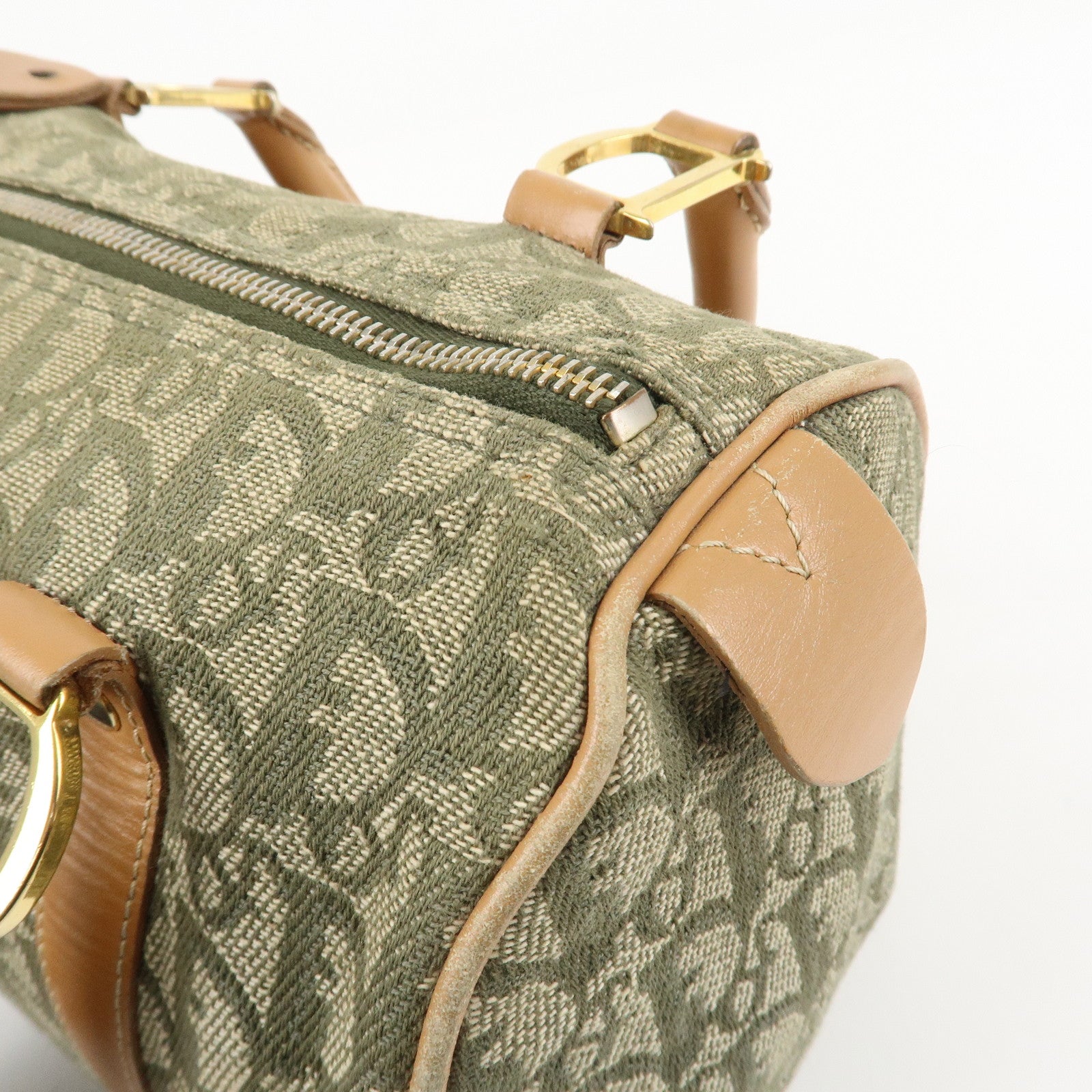 Christian Dior Trotter Girly Canvas Leather Mini Boston Bag Used