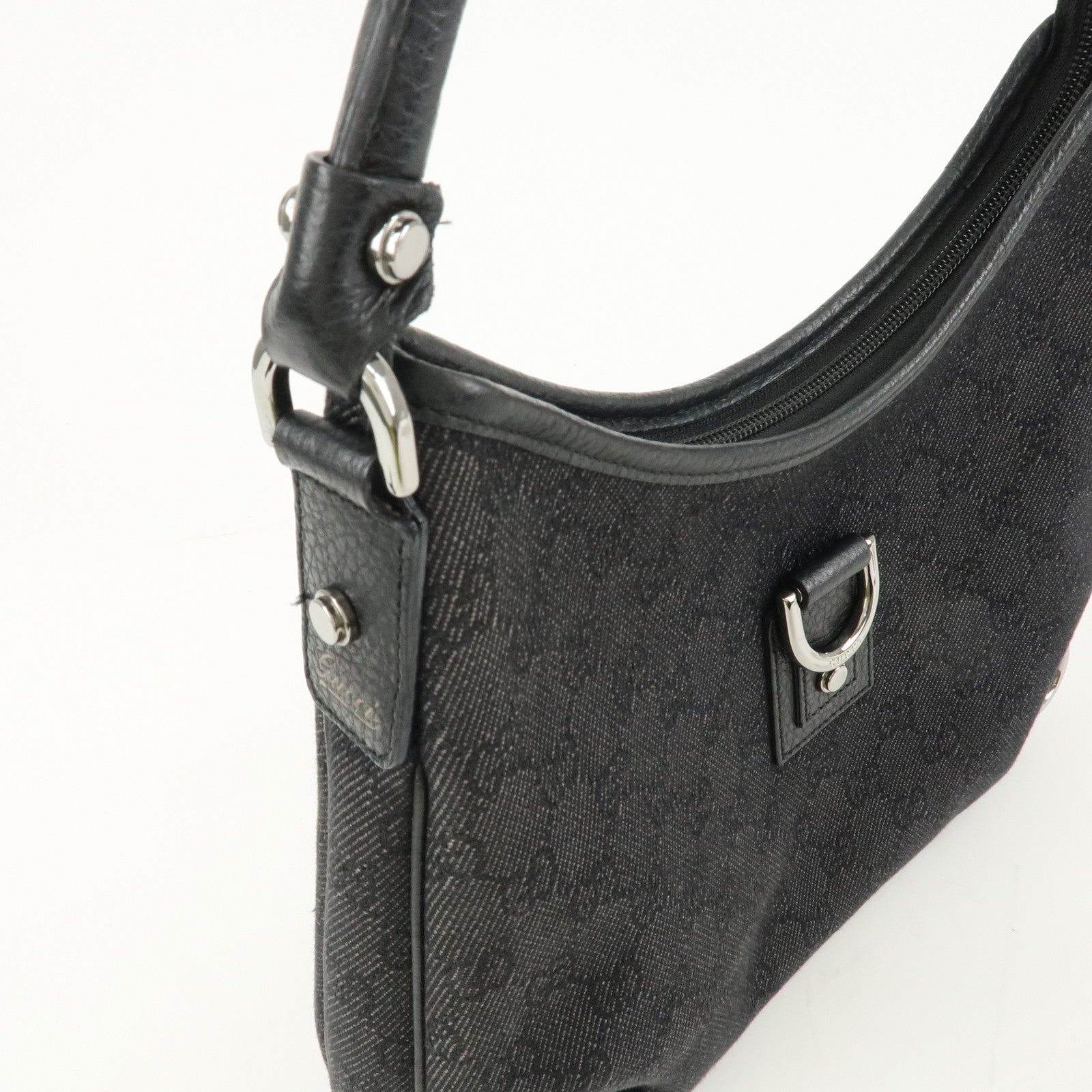 GUCCI Abbey GG Canvas Leather Shoulder Bag 268637 Used