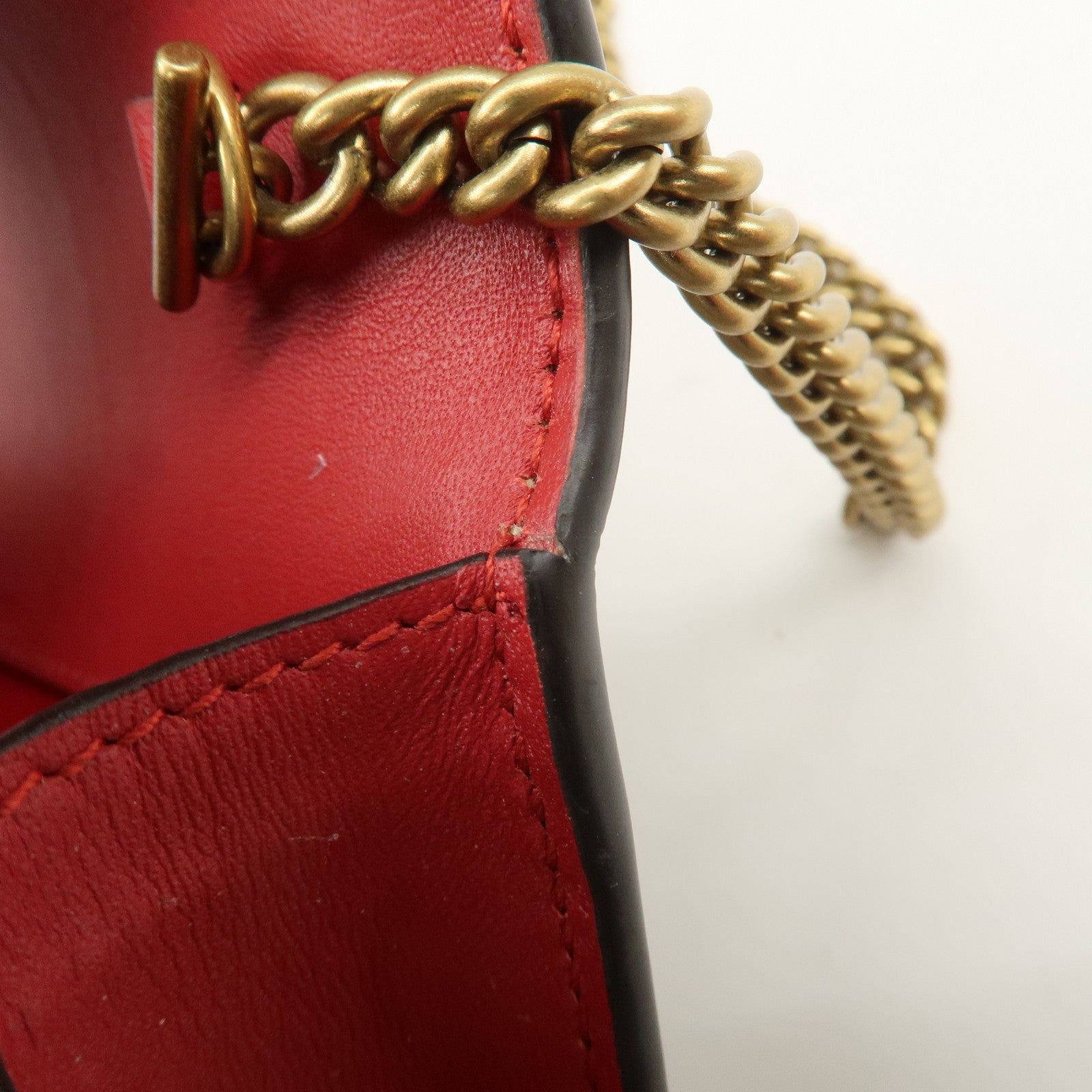 GUCCI GG Supreme Leather Cherry Chain Shoulder Bag 481291 Used