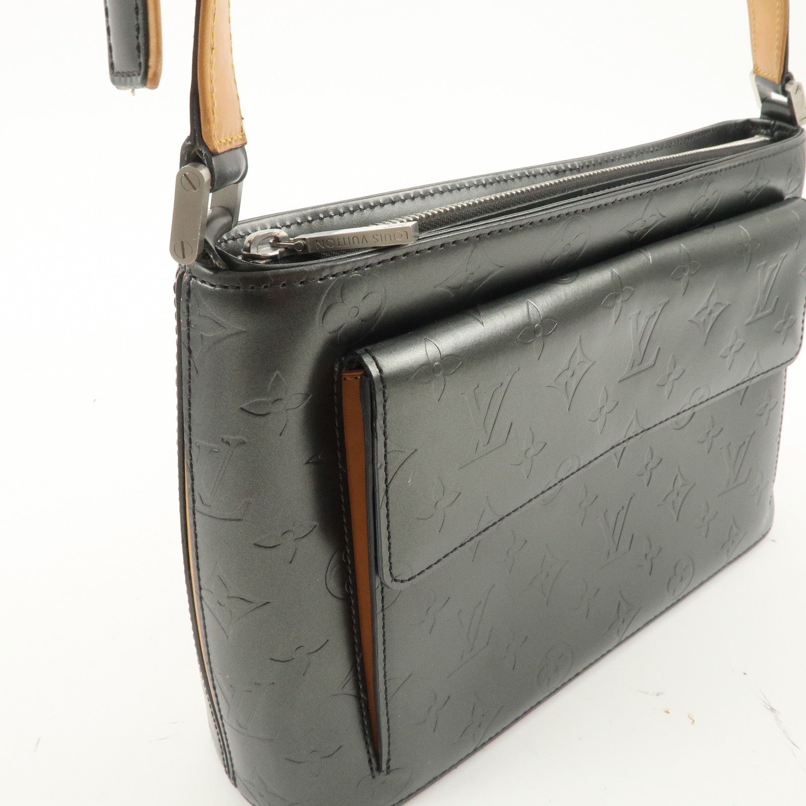 Louis Vuitton Monogram Matte Alston Shoulder Bag Noir M55122 Used