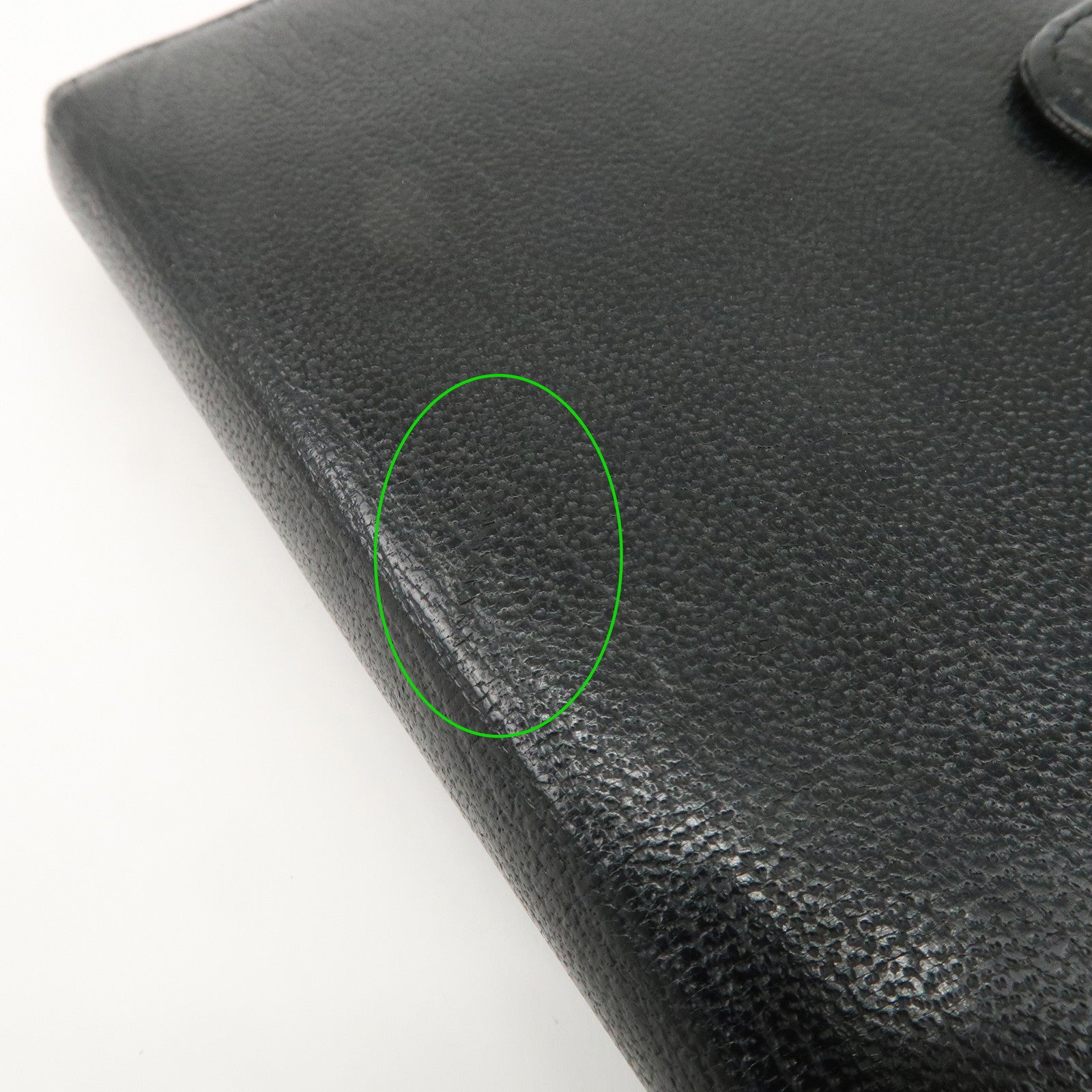 CHANEL COCO Mark Leather Agenda Cover Planner Cover Black Used