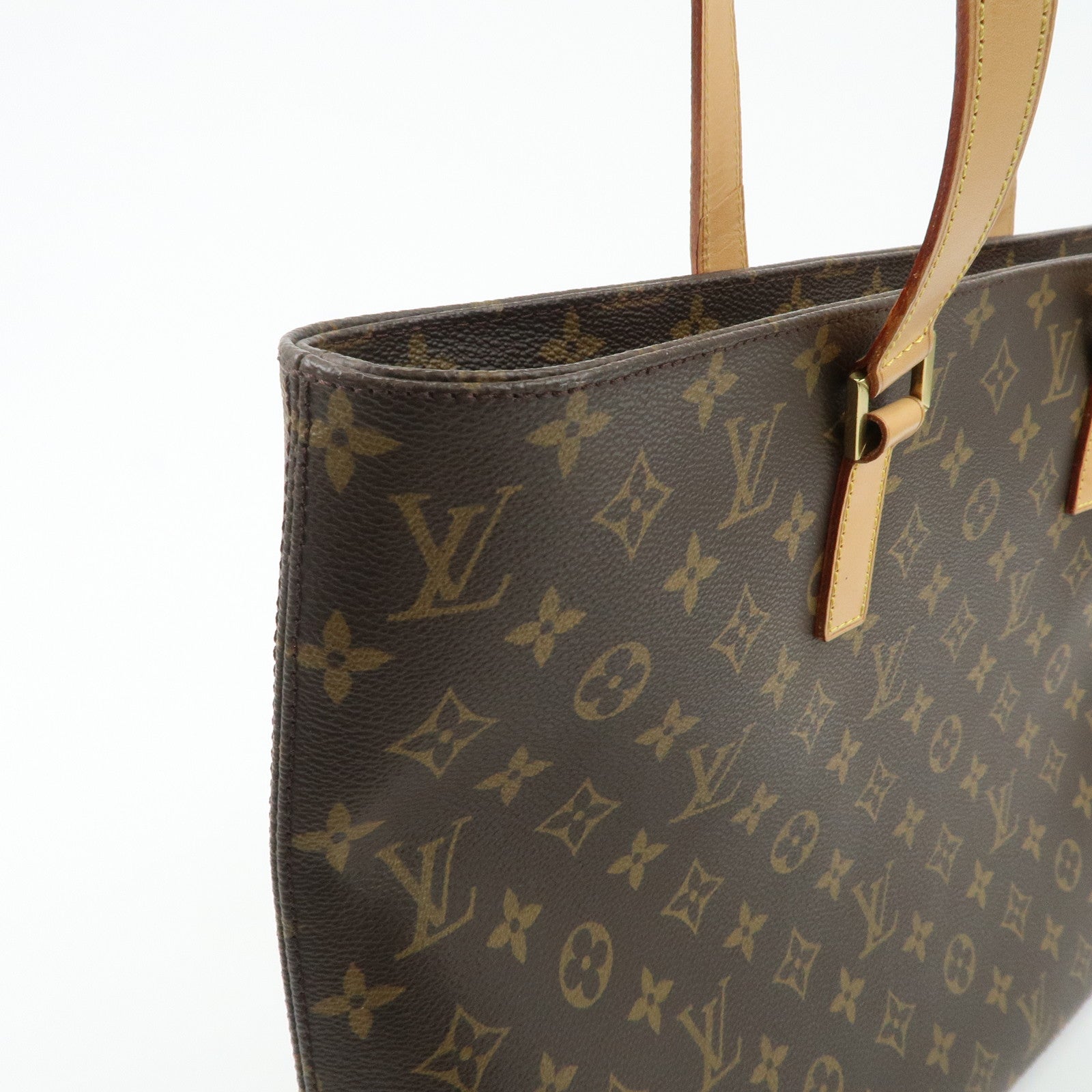 Louis Vuitton Monogram Luco Tote Bag Hand Bag Brown M51155 Used