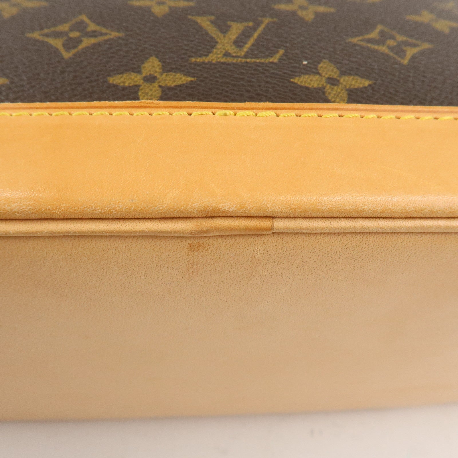 Louis Vuitton Monogram Alma Hand Bag Brown Gold Hardware M51130 Used