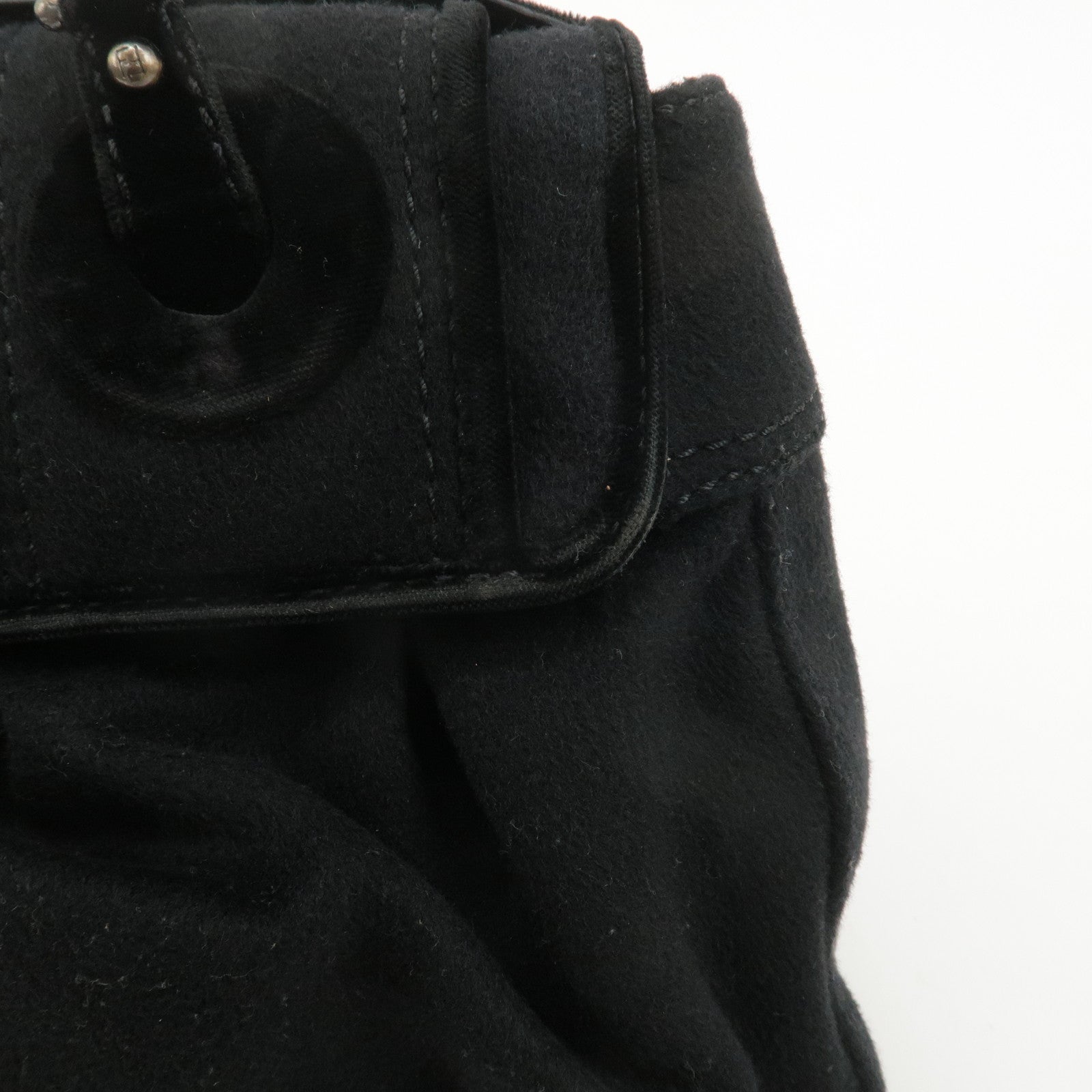 FENDI Chain Shoulder Bag Wool Leather Shoulder Bag 8BN165 Used