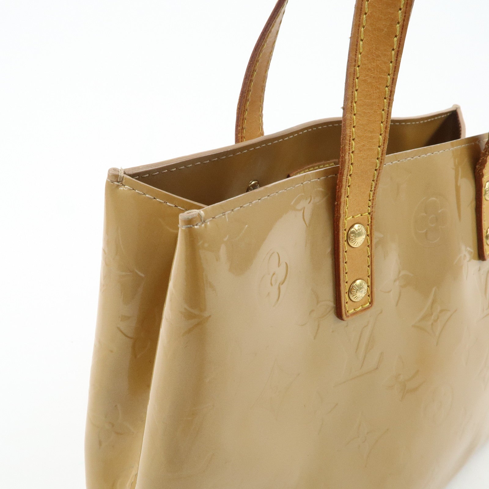 Louis Vuitton Monogram Vernis Lead PM Hand Bag Noisette M91334 Used