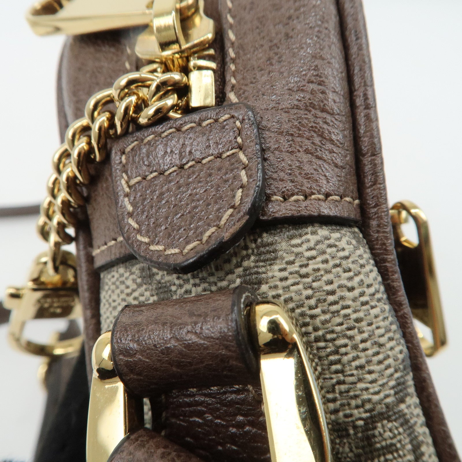 GUCCI Ophidia GG Supreme Mini Shoulder Bag Beige Brown 517350 Used