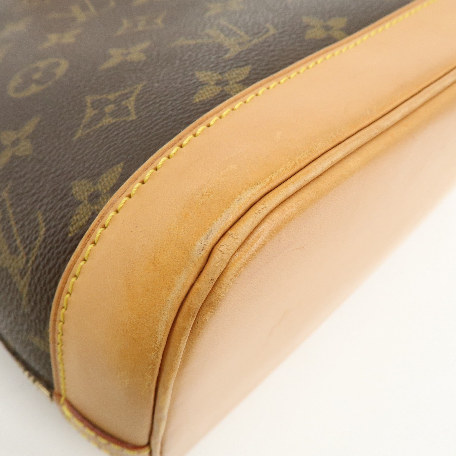 Louis Vuitton Monogram Alma Hand Bag Brown M51130 Used