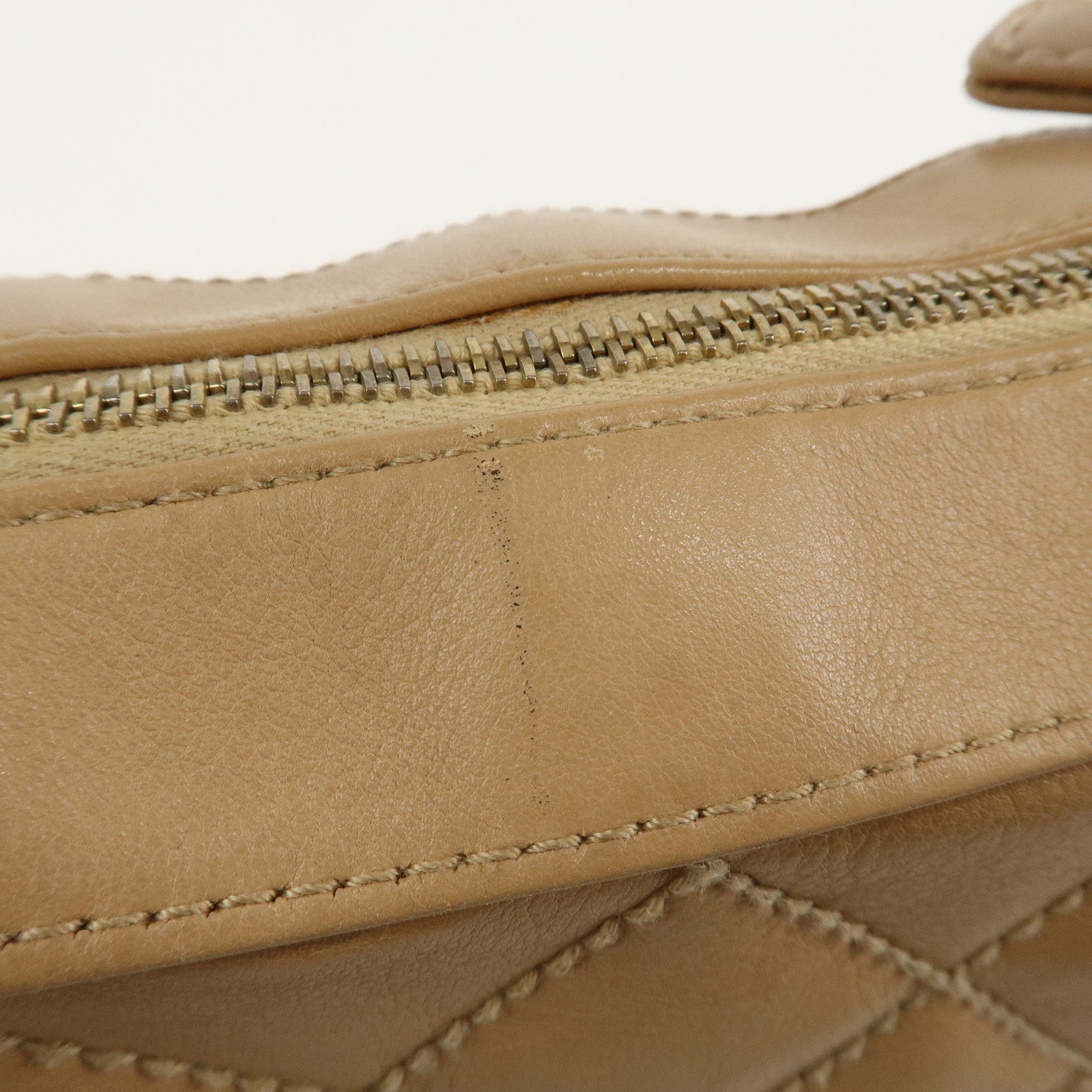 CHANEL COCO Mark Wild Stich Lamb Skin Shoulder Bag A20663 Used