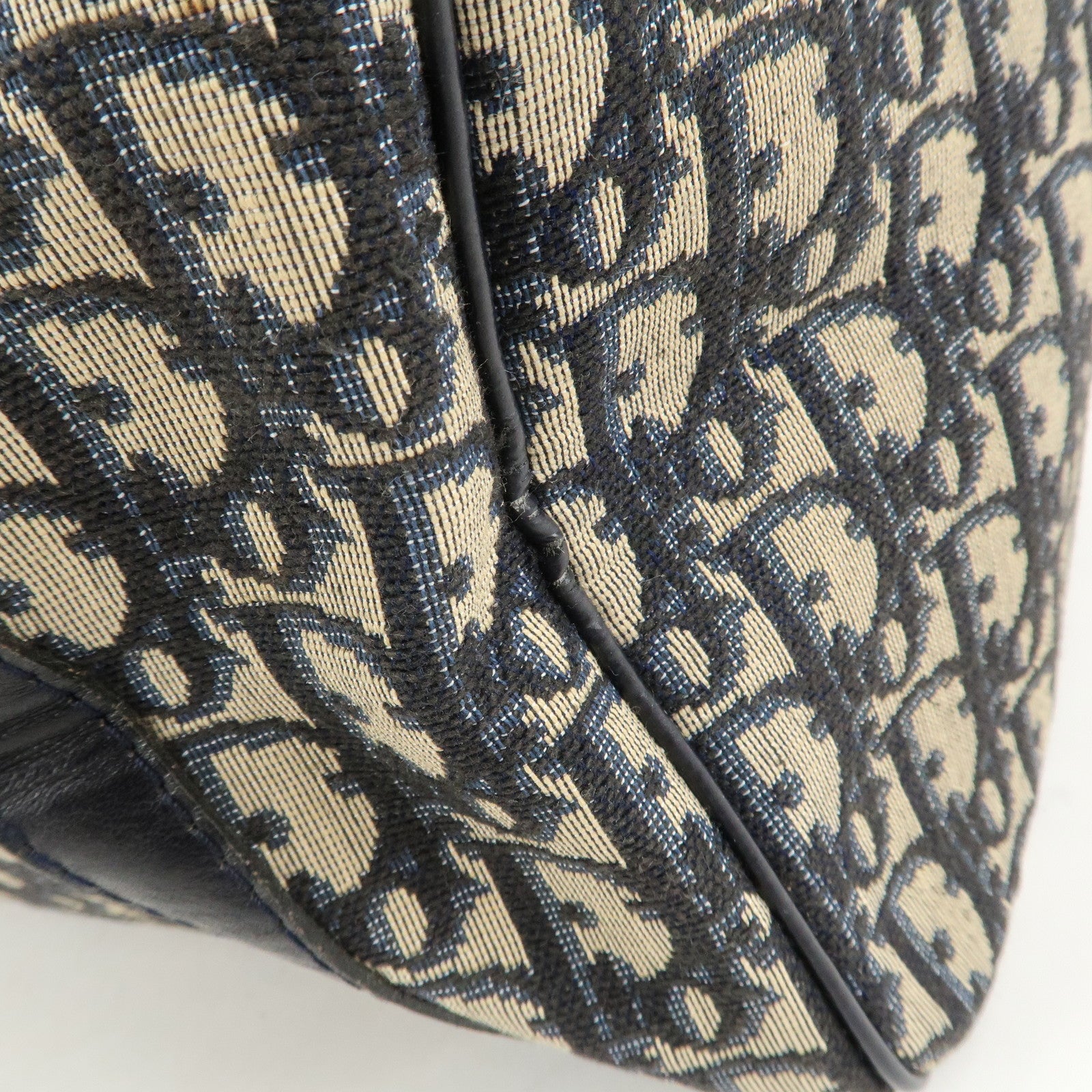 Christian Dior Trotter Canvas Leather Boston Bag Hand Bag Used