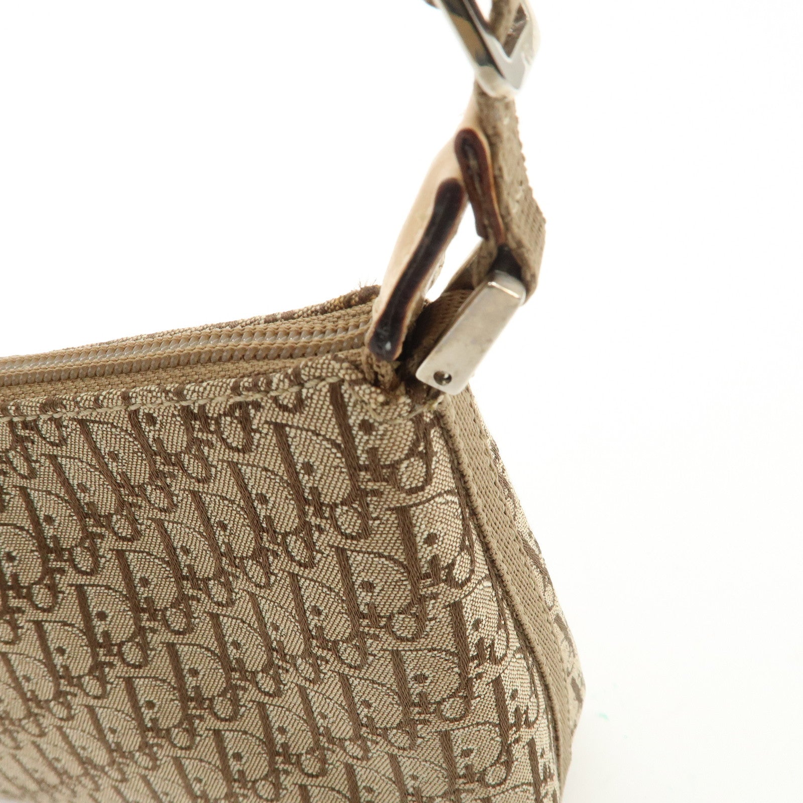 Christian Dior Trotter Canvas Leather Shoulder Bag 02RU 0064 Used