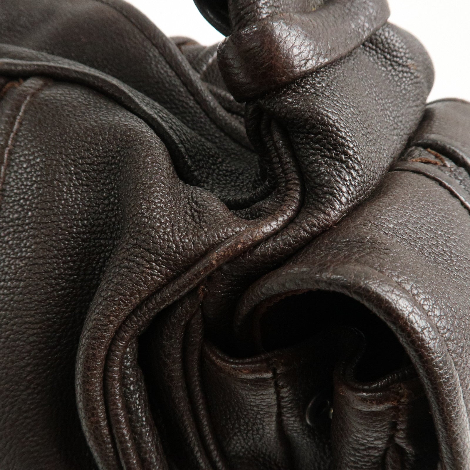 BOTTEGA VENETA Intrecciato Leather Shoulder Bag 179309 Used